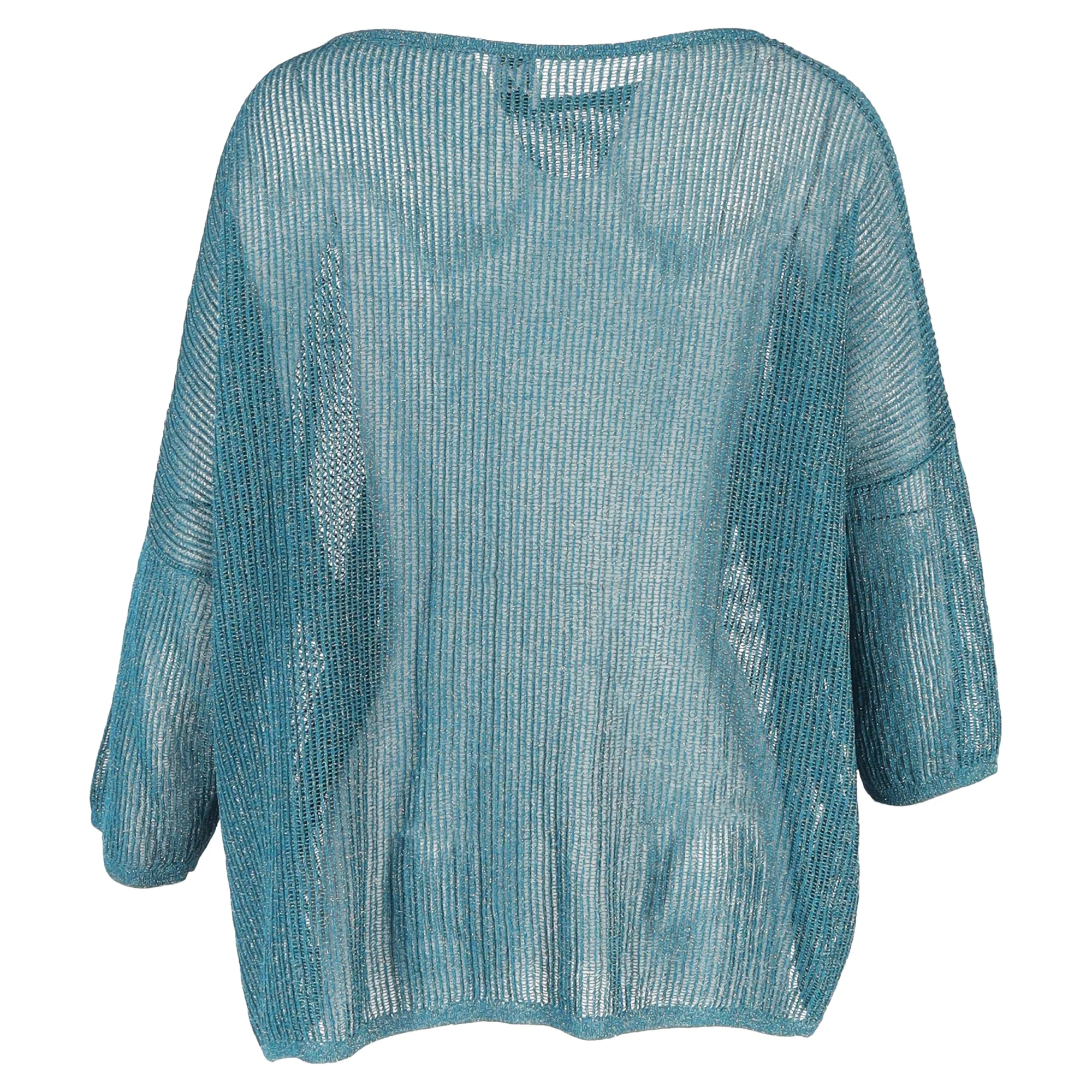 Women's Missoni Knitted Loose Tunic in Turquoise Polyester - Image 3