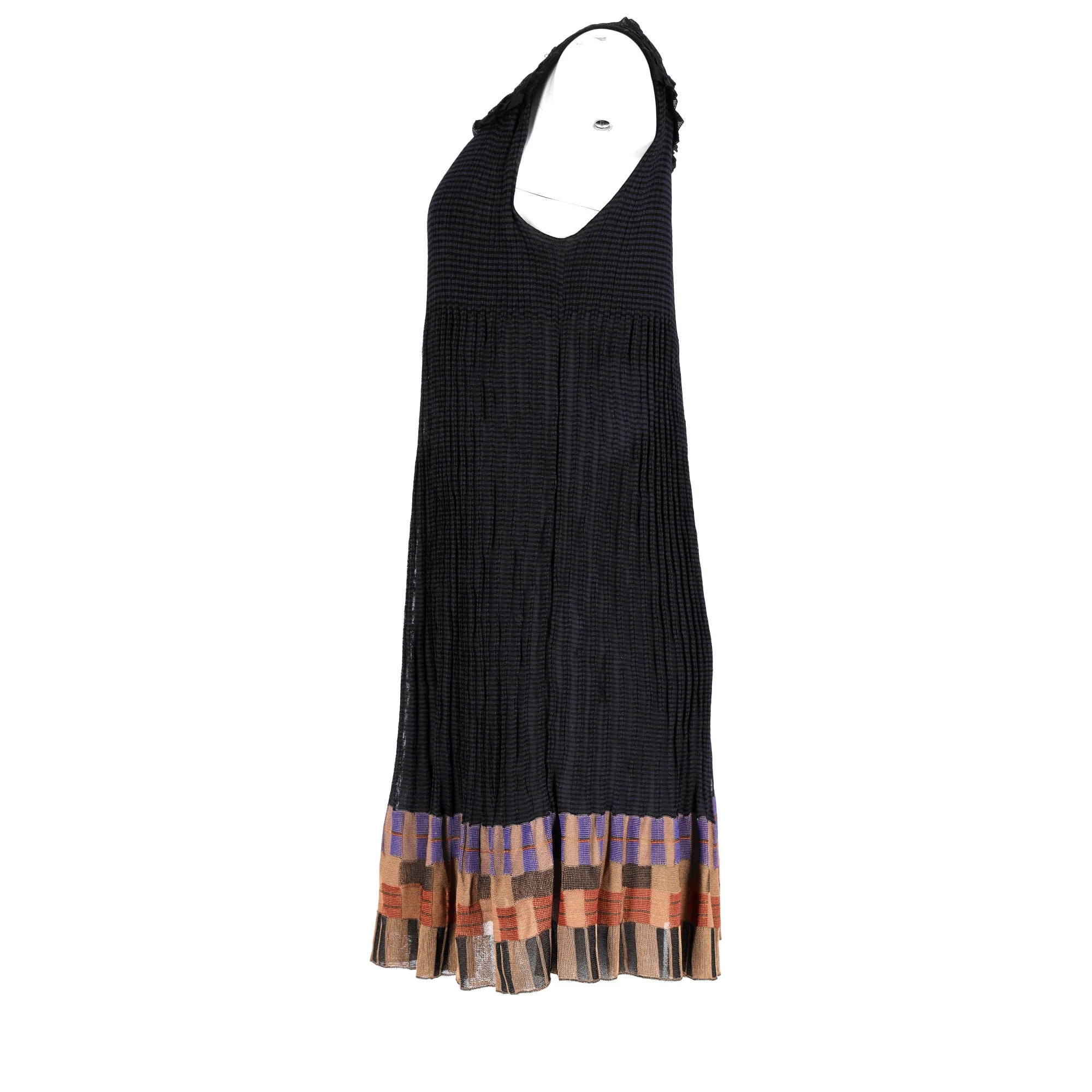 Women's Missoni Shirred Pleated Mini Dress in Multicolor Viscose - Image 8