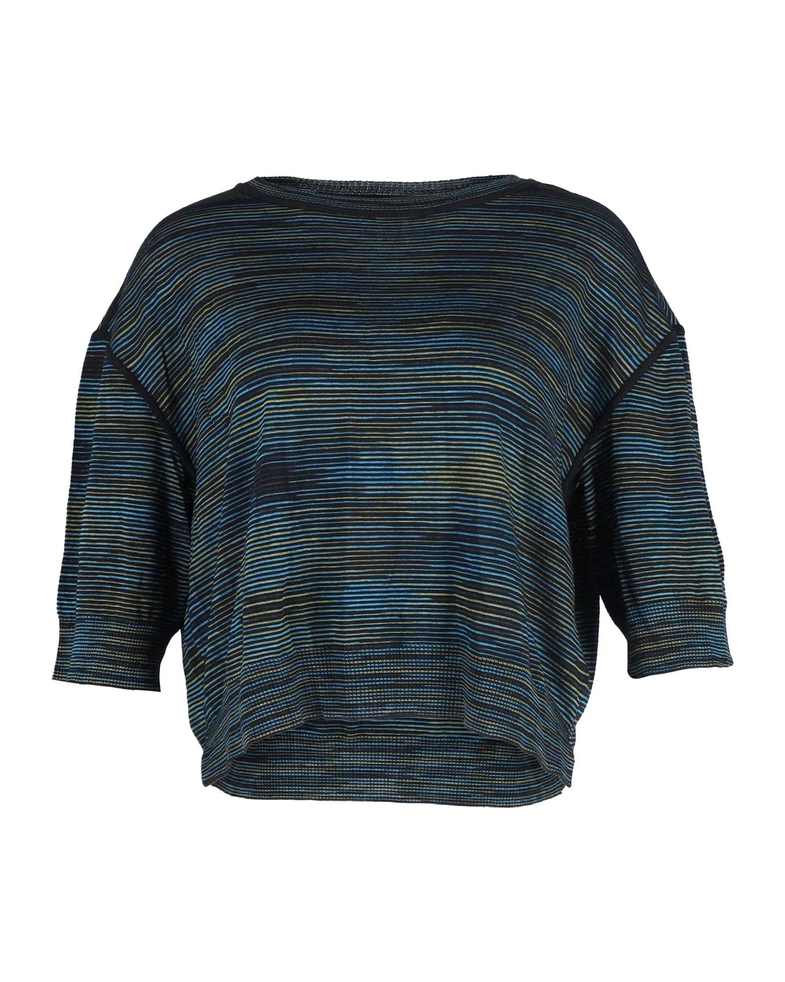 Women's Missoni Striped T-shirt in Green Cotton