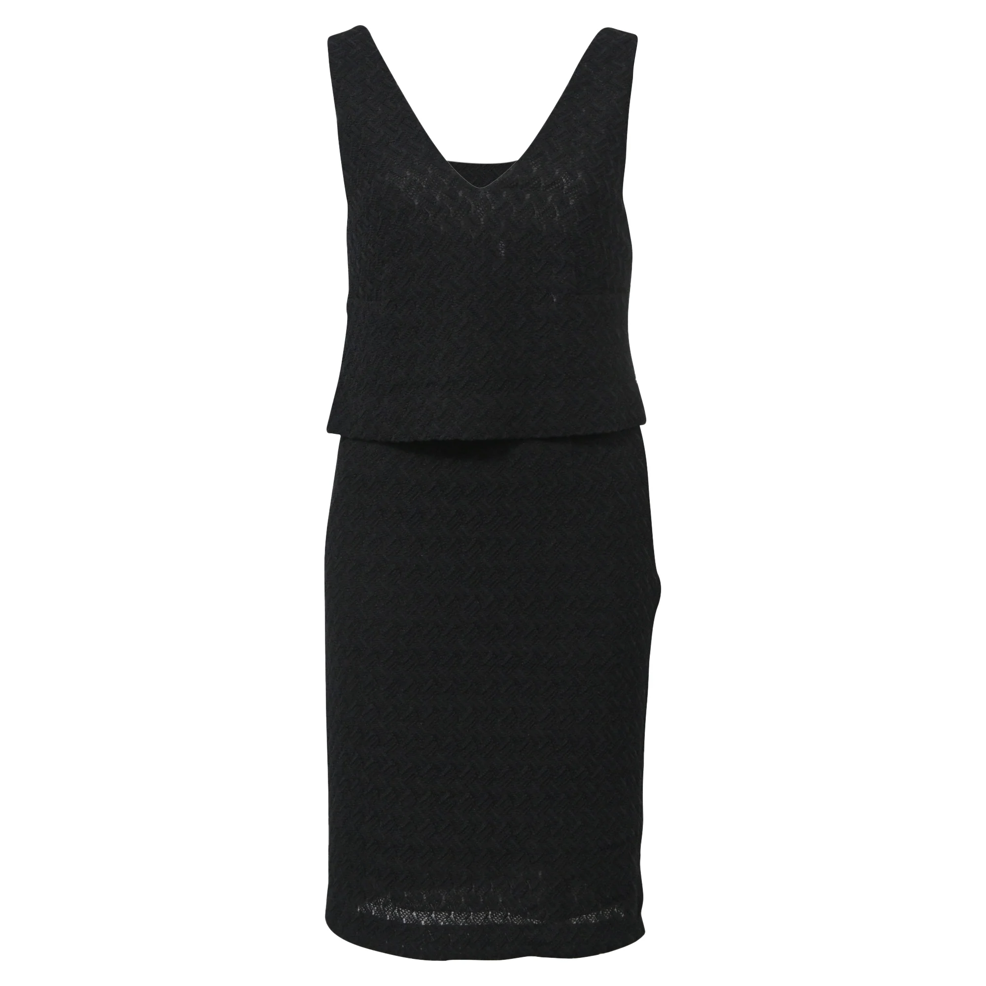 Women's Missoni V-neck Dress in Black Rayon
