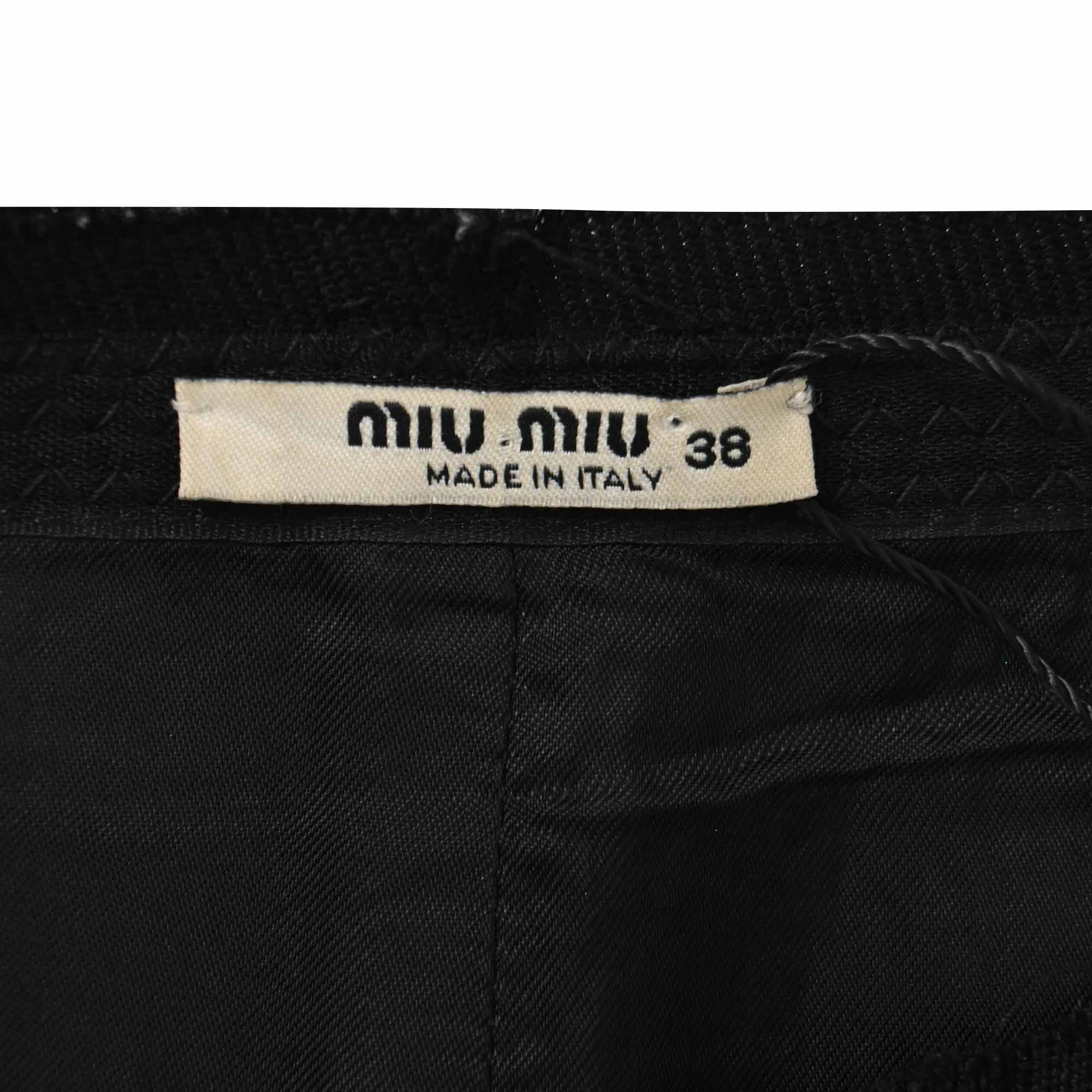 Women's Miu Miu Pencil Skirt in Black Wool - Image 4