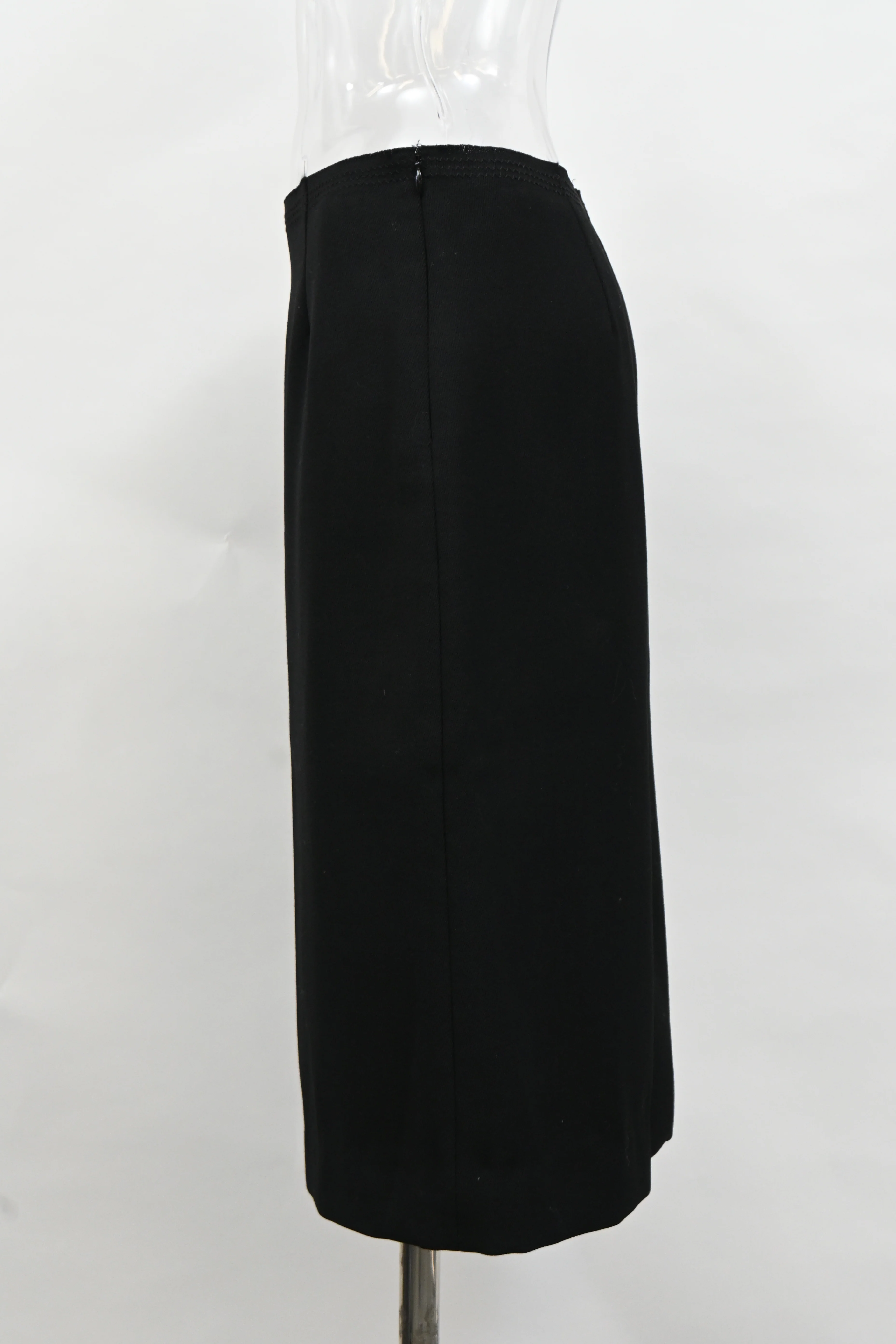 Women's Miu Miu Pencil Skirt in Black Wool - Image 6