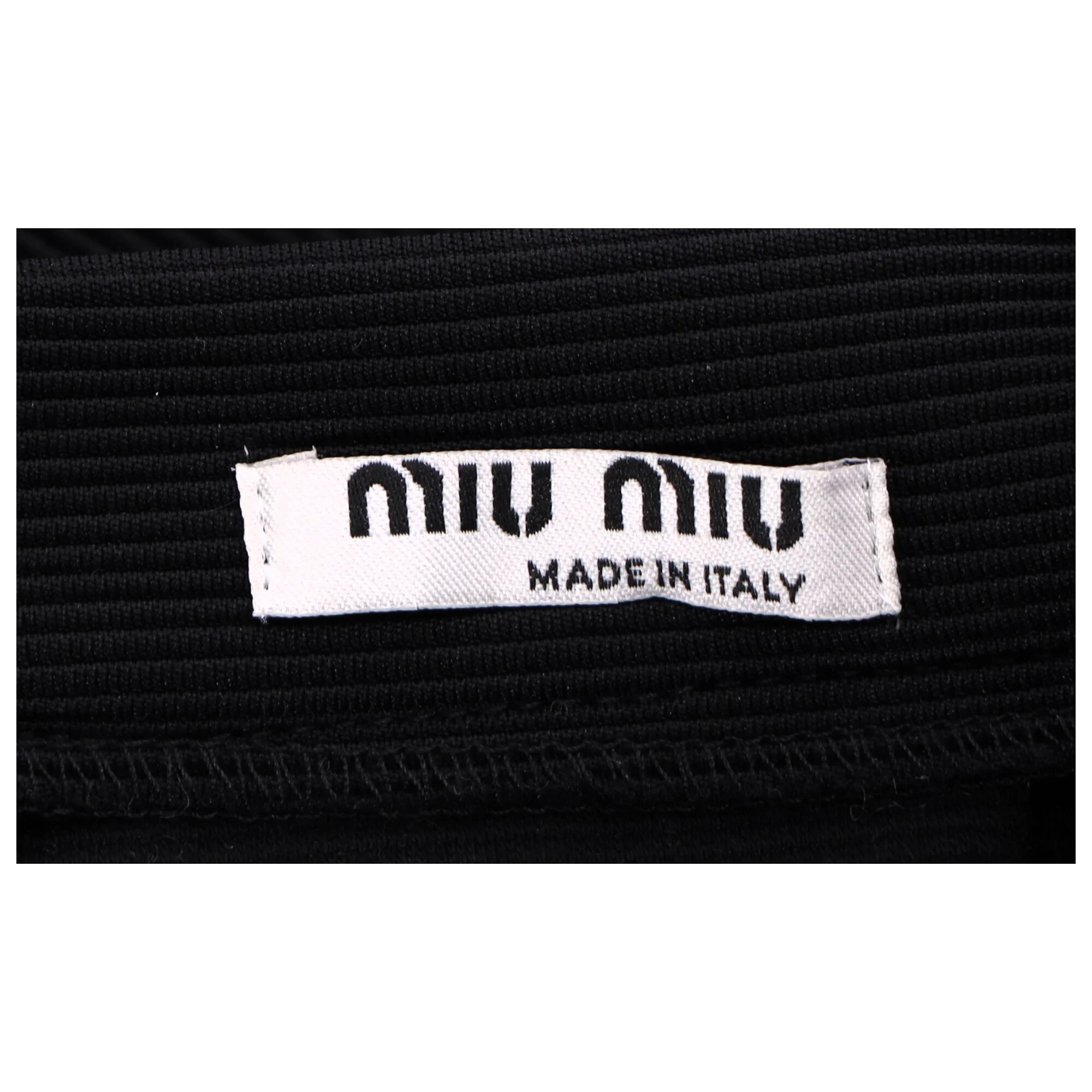 Women's  Miu Miu Pleated Mini Skirt in Black Polyester - Image 7