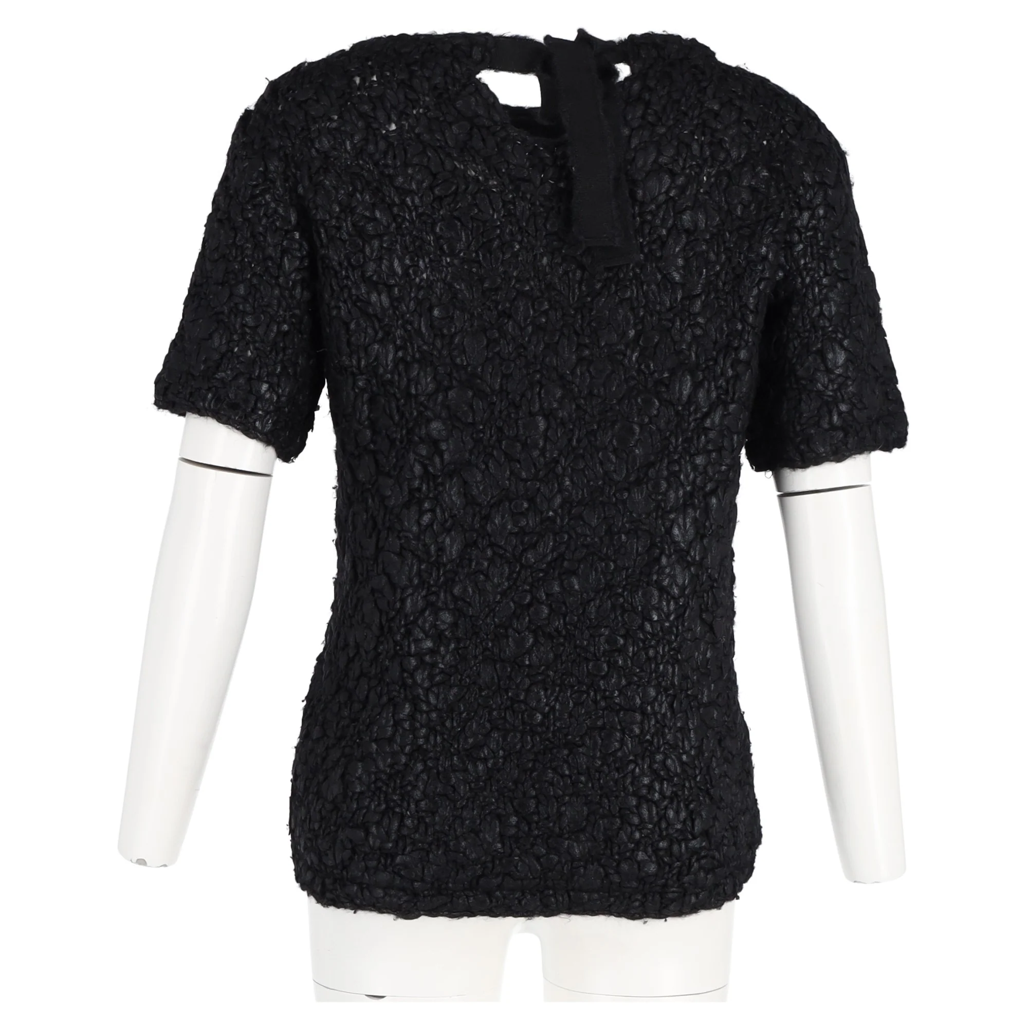 Women's Moncler Maglioni Tricot Girocollo Knit Top in Black Wool - Image 6