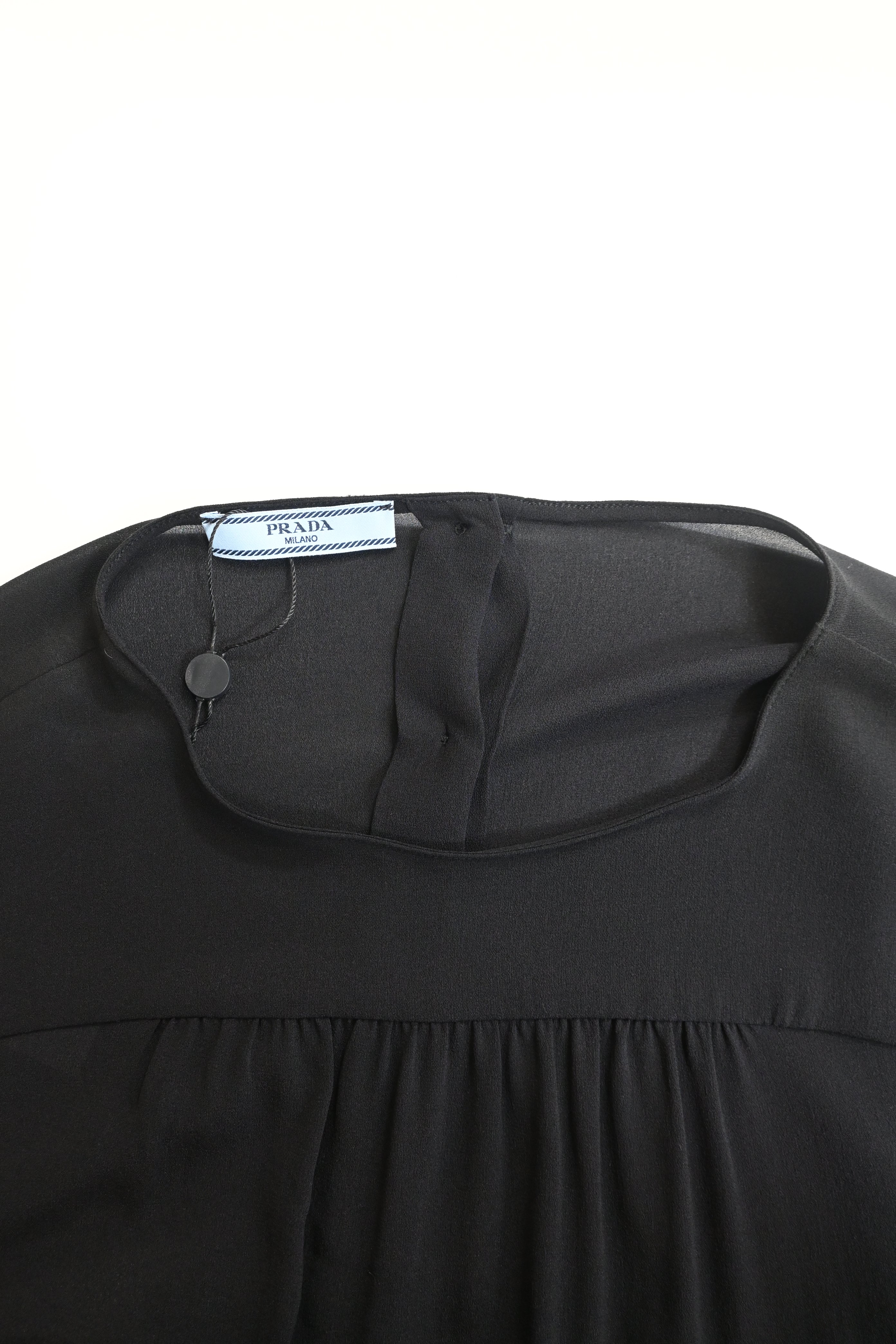Women's  Prada Back Buttoned Blouse in Black Viscose - Image 10