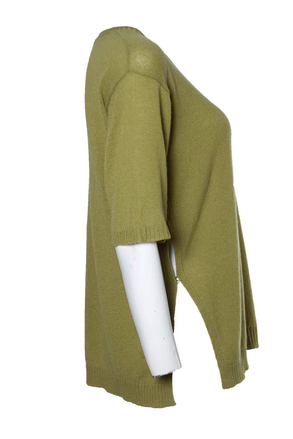 Women's Prada green cashmere short sleeve sweater - Image 3