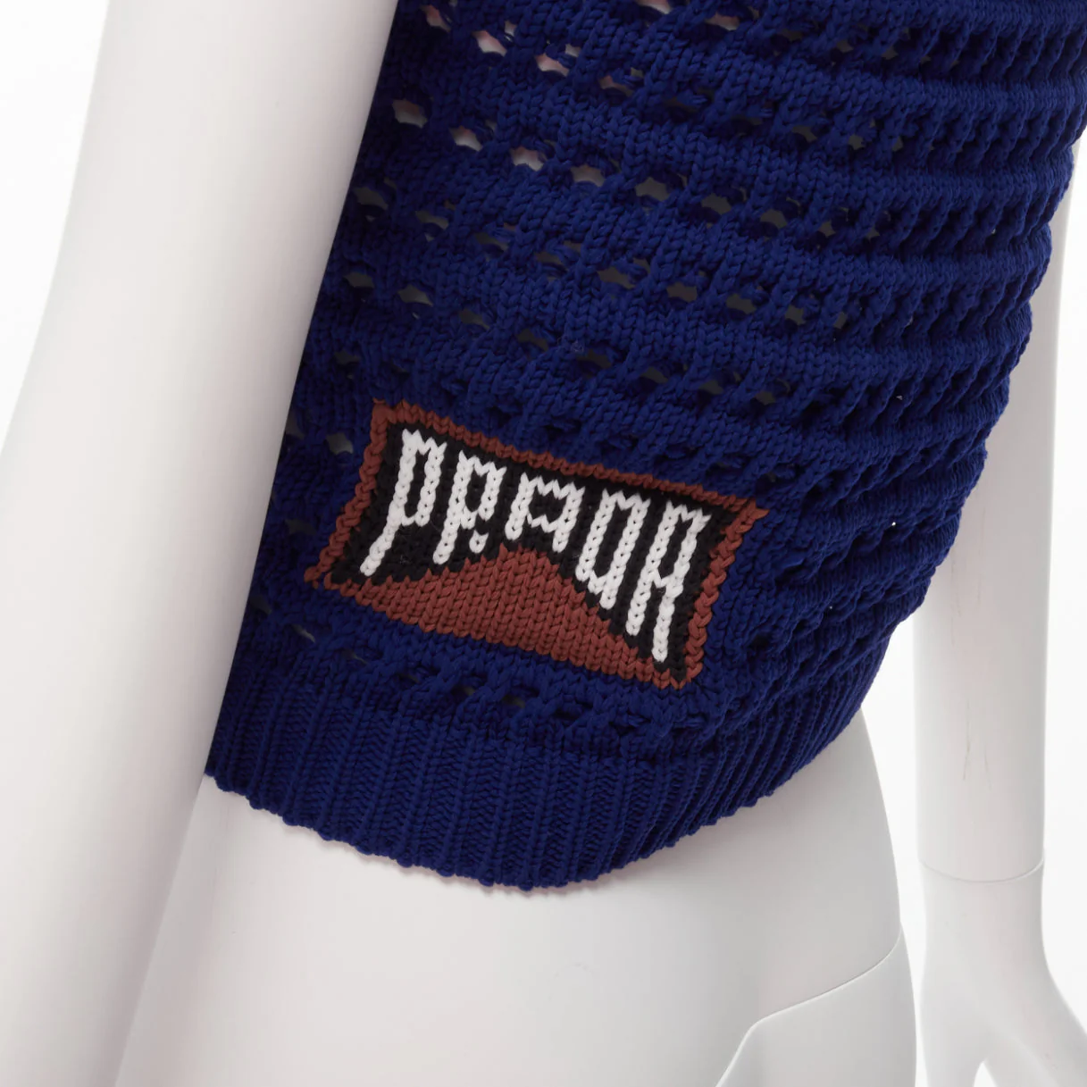 Women's Prada logo crochet knit tank top - Image 8