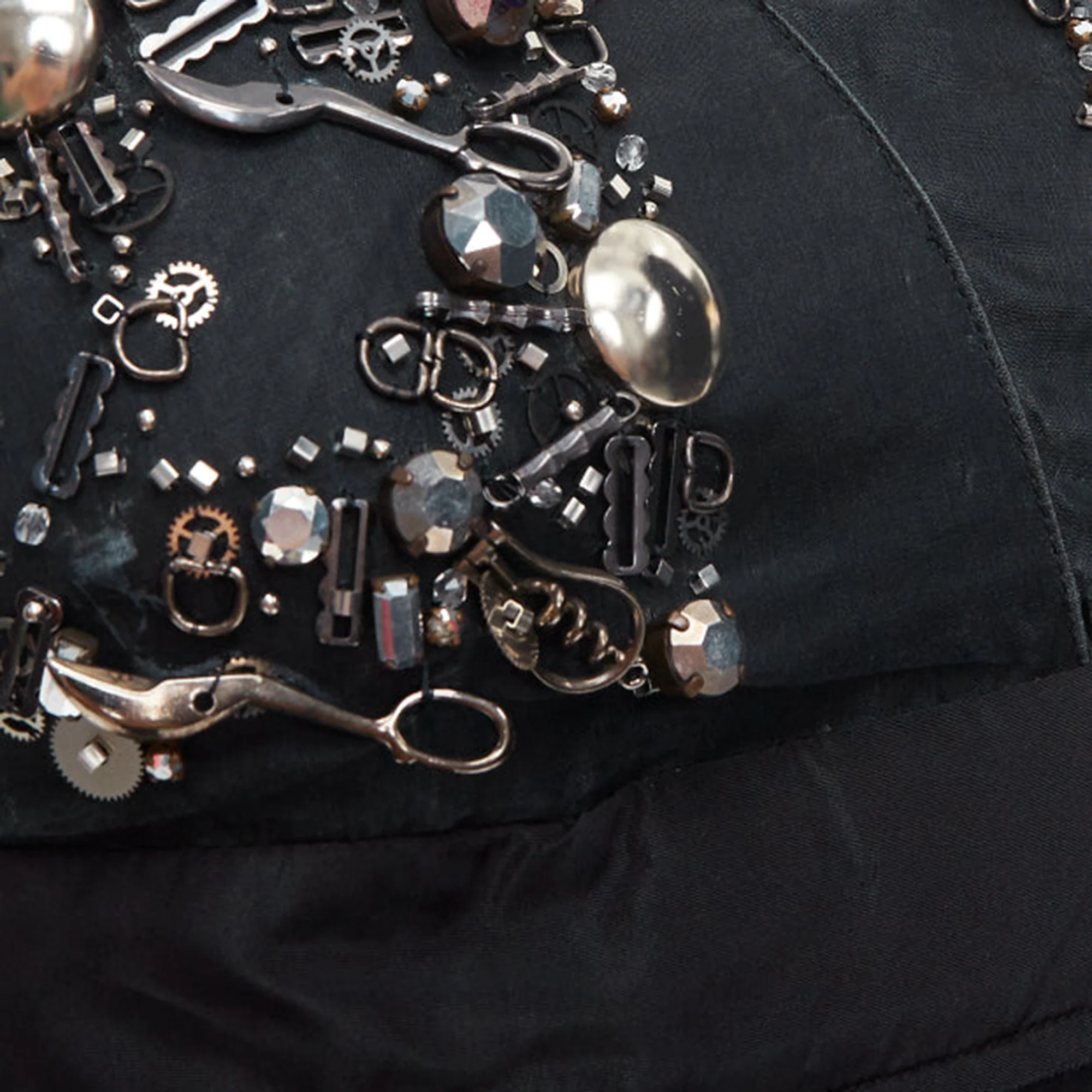 Women's Prada Runway silk fur bolts embellished dress - Image 2