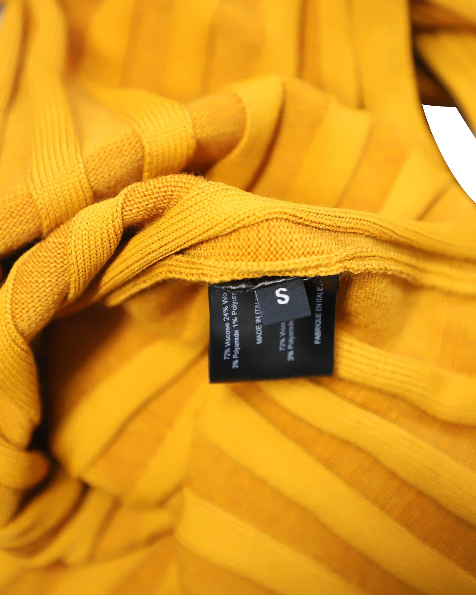 Women's Proenza Schouler Heavy Rib Long Sleeve Midi Dress in Yellow Viscose - Image 8