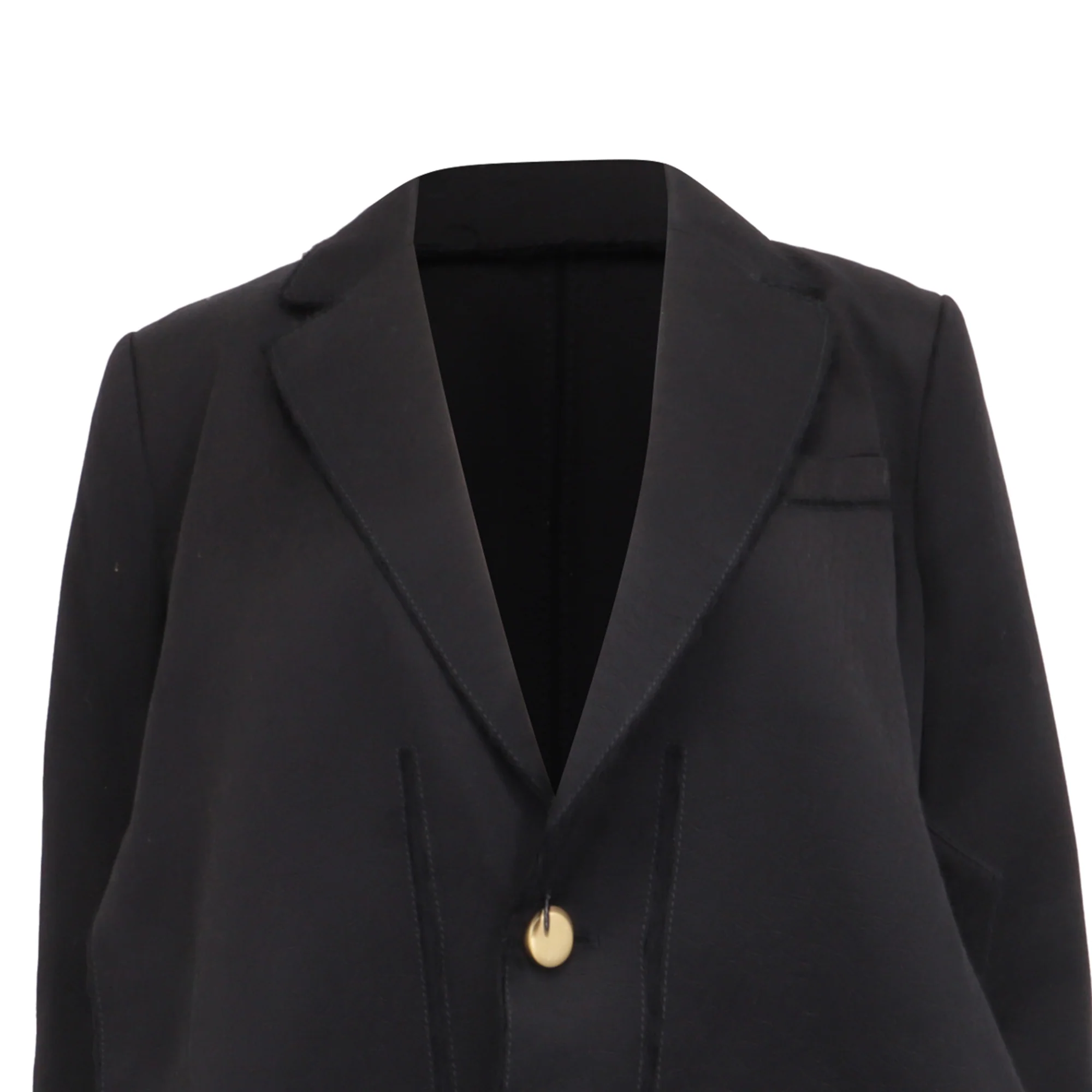 Women's Proenza Schouler Long Single-Breasted Blazer in Black Cotton - Image 2