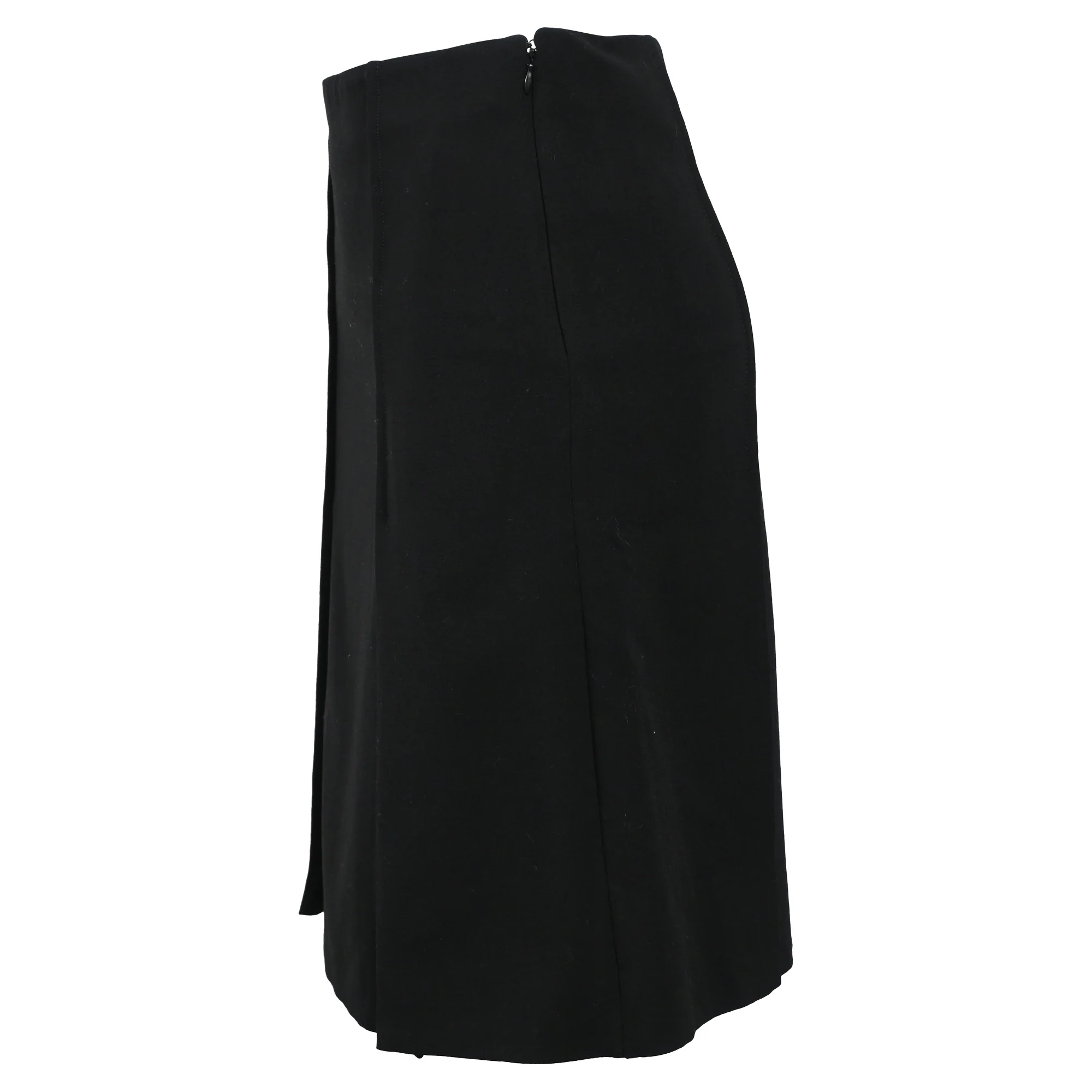 Women's Proenza Schouler Panelled Midi A-Line Skirt in Black Wool - Image 2