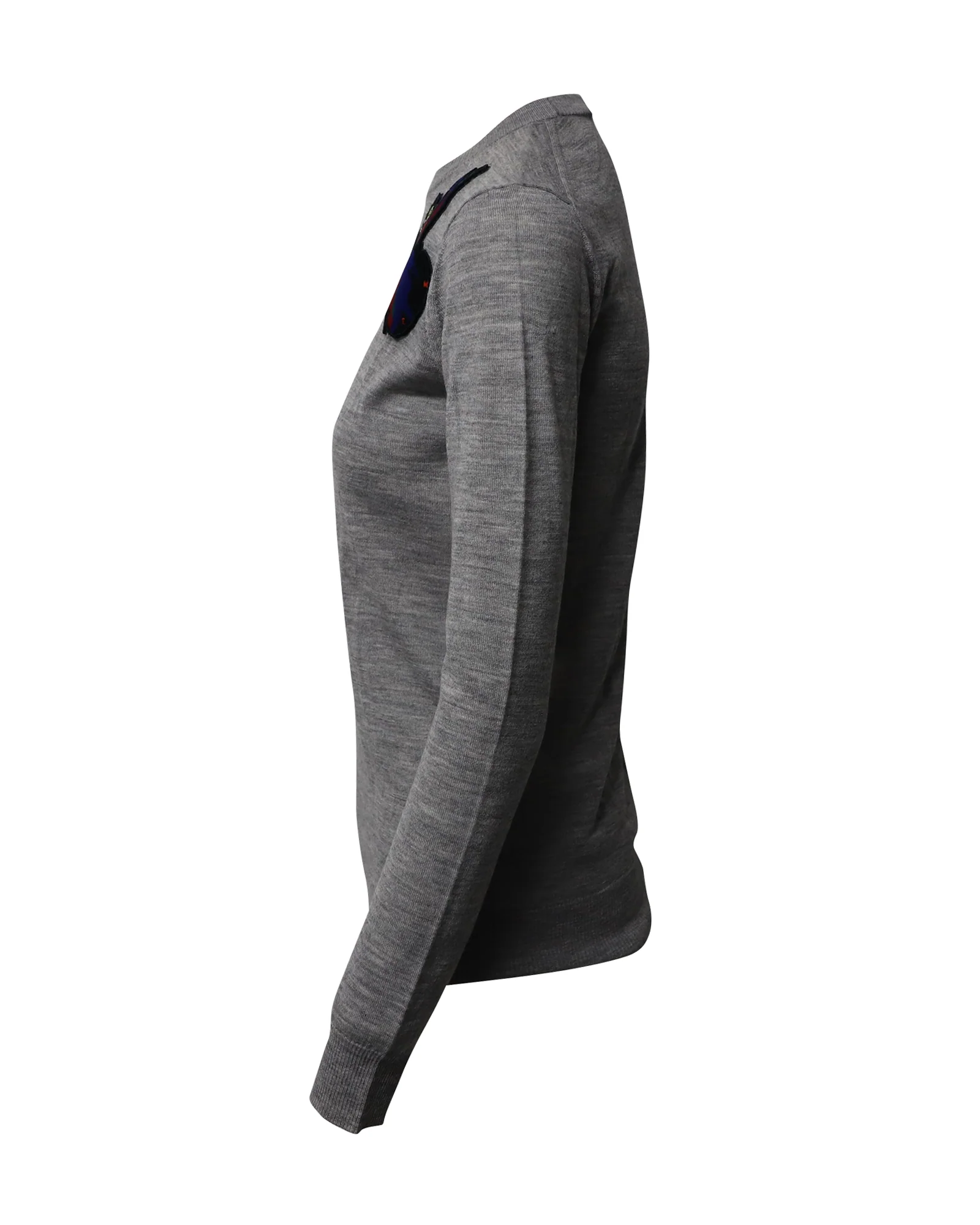 Women's Proenza Schouler Patch Sweater in Grey Wool - Image 2