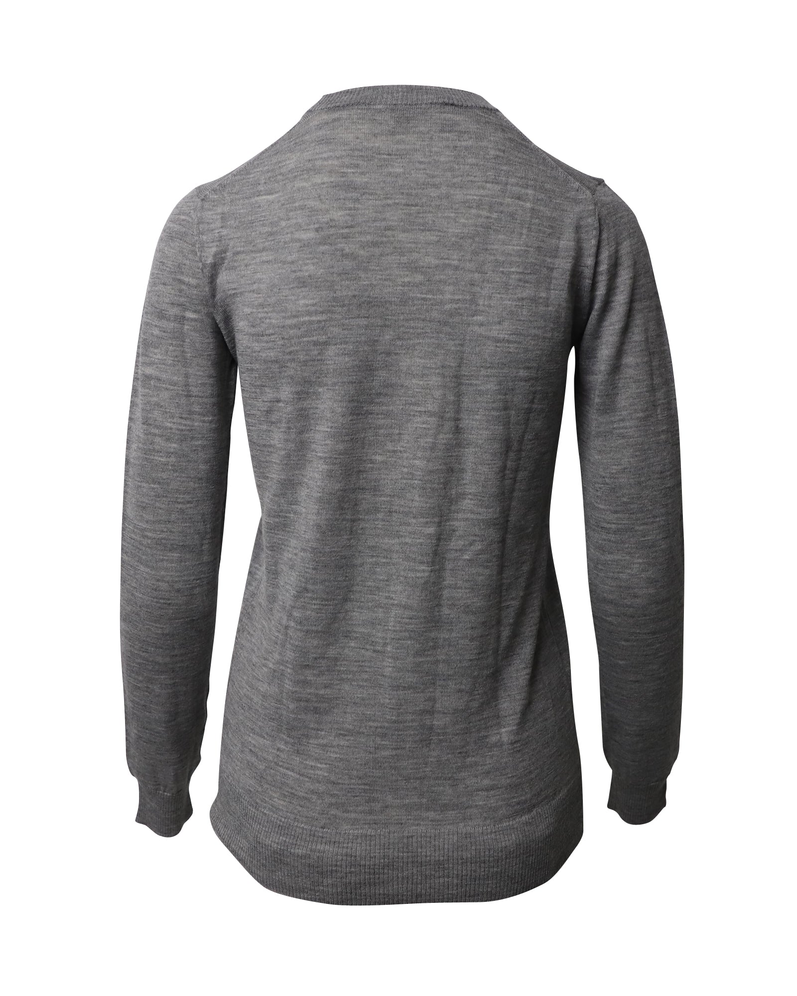 Women's Proenza Schouler Patch Sweater in Grey Wool - Image 3