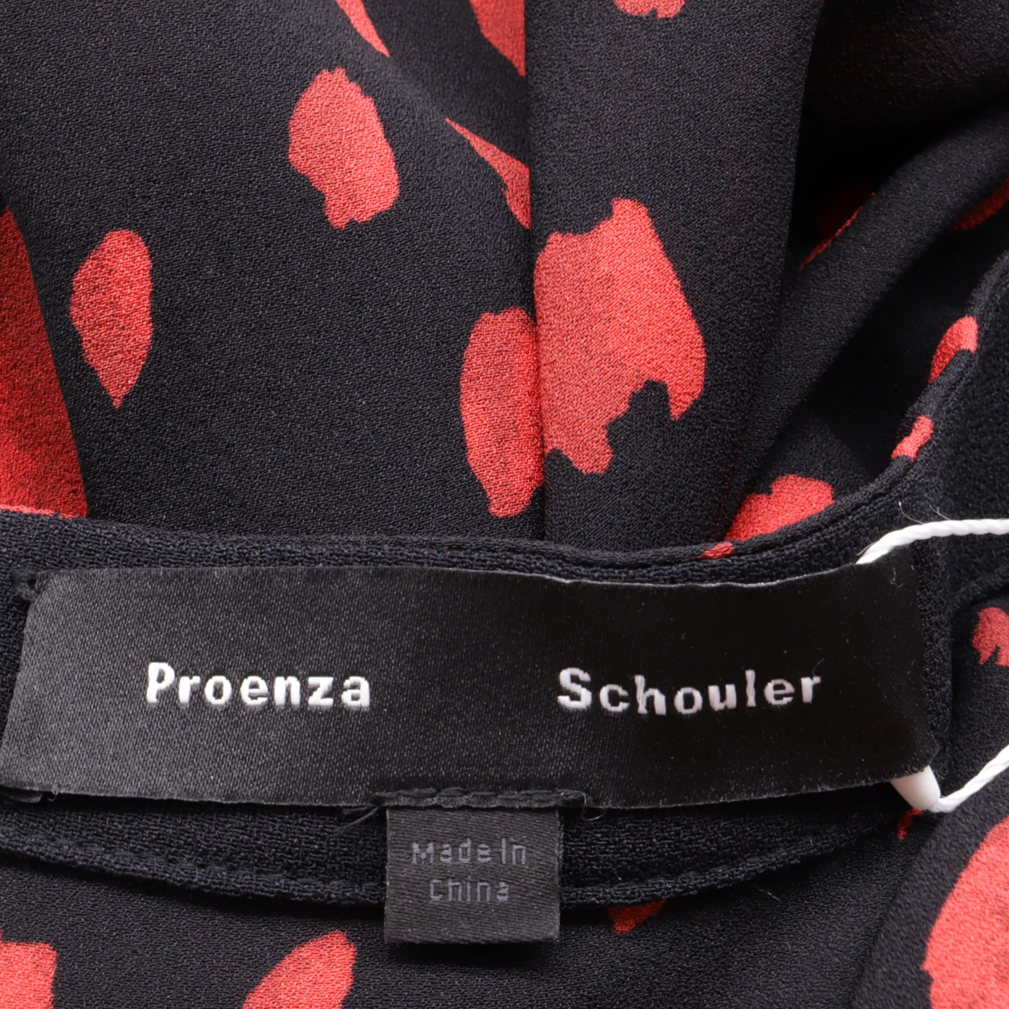 Women's Proenza Schouler Printed Long Sleeve Blouse in Black Silk - Image 5