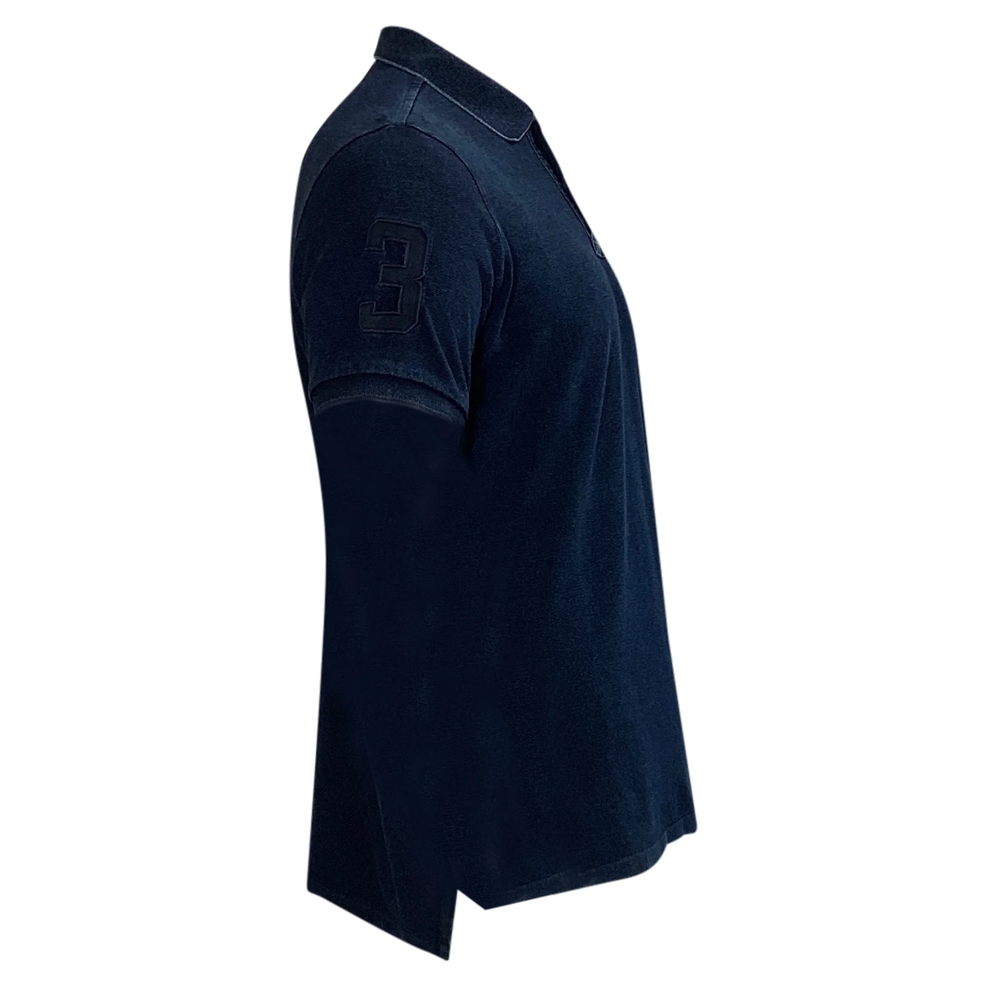 Men's Polo Ralph Lauren Big Pony Custom Slim Fit Mesh Polo Shirt in Navy Blue Cotton - Image 2