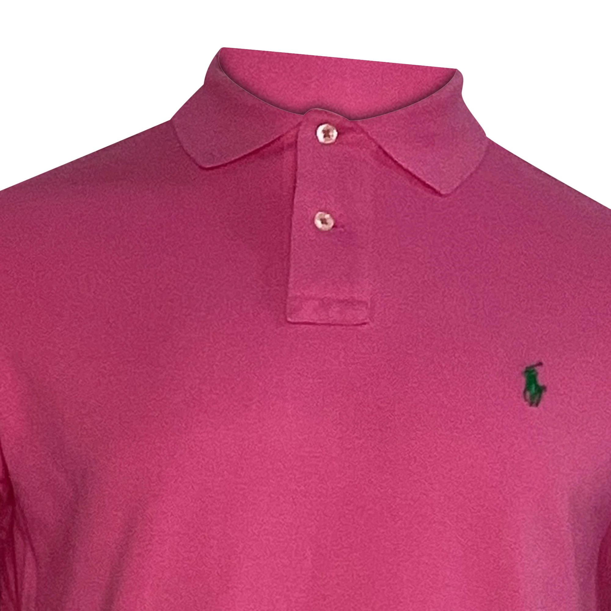 Men's Polo Ralph Lauren Embroidered Polo Shirt in Pink Cotton - Image 4