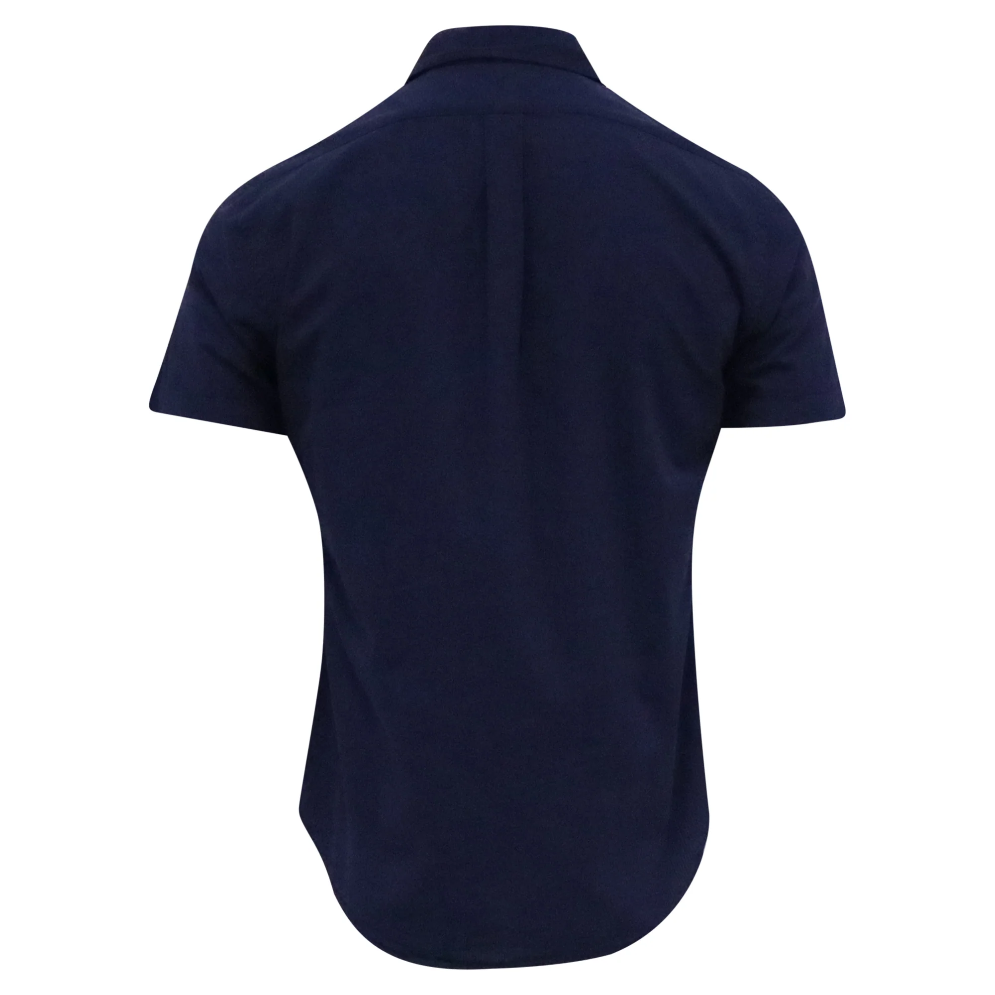 Men's Ralph Lauren Pony-Embroidered Short Sleeve Shirt in Navy Blue Cotton - Image 4