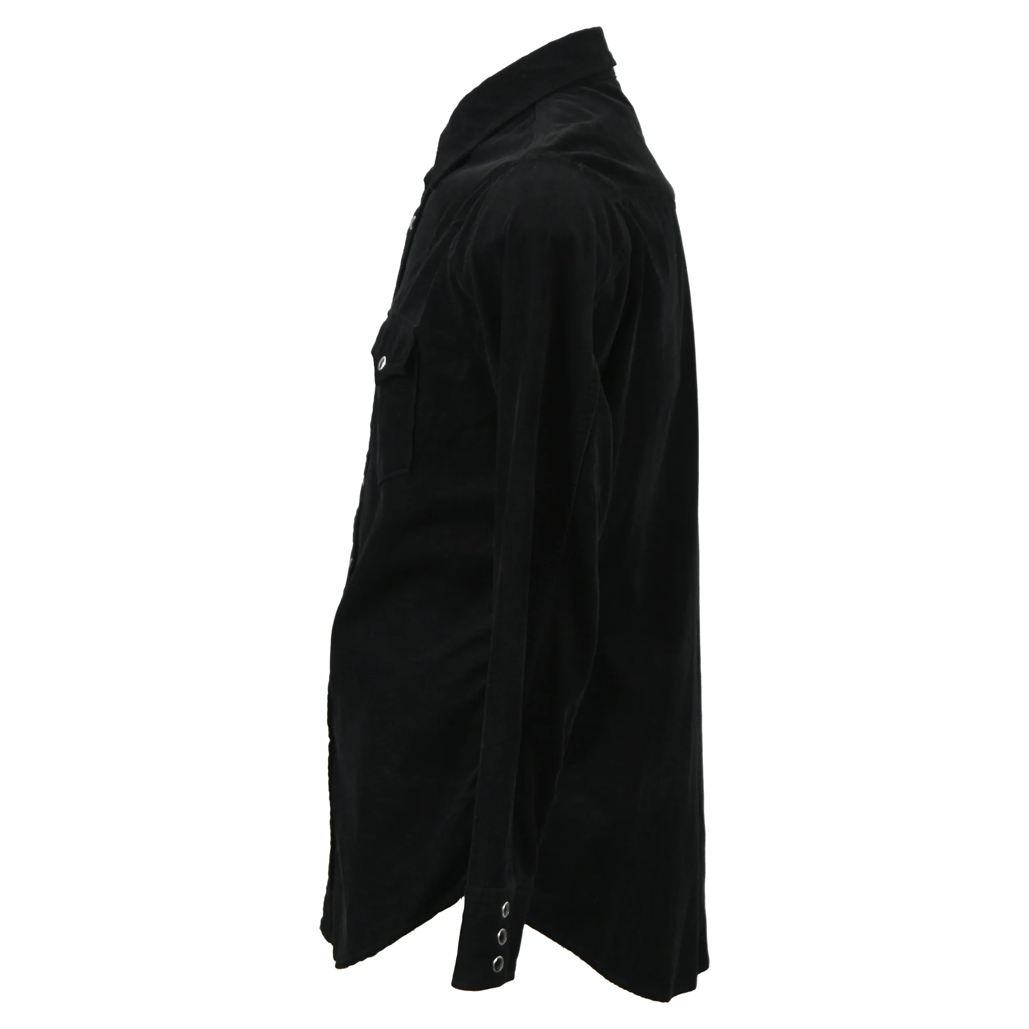 Men's Saint Laurent Overshirt in Black Corduroy - Image 2