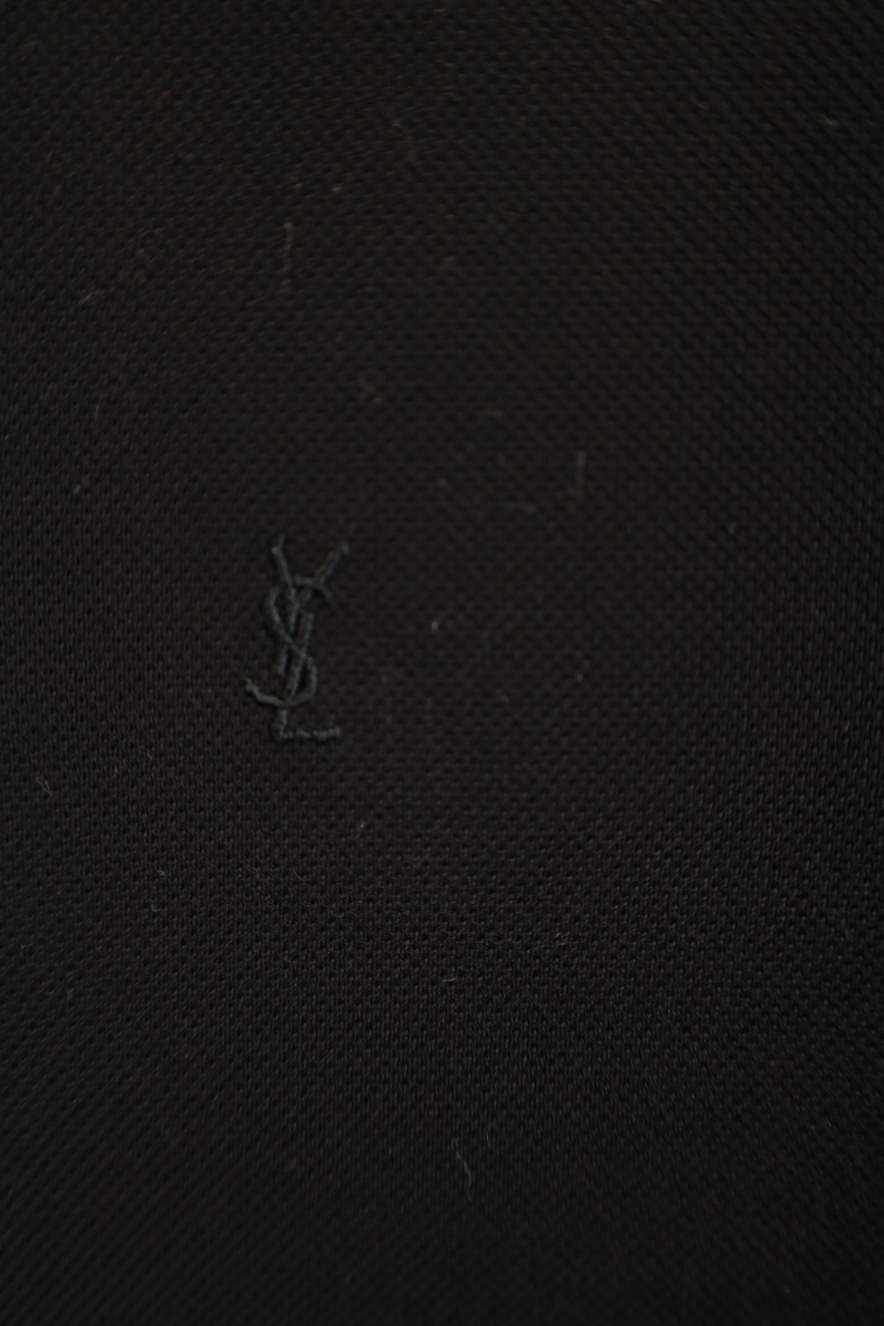 Men's Saint Laurent Paris Cassandre Polo Shirt in Black Cotton - Image 10
