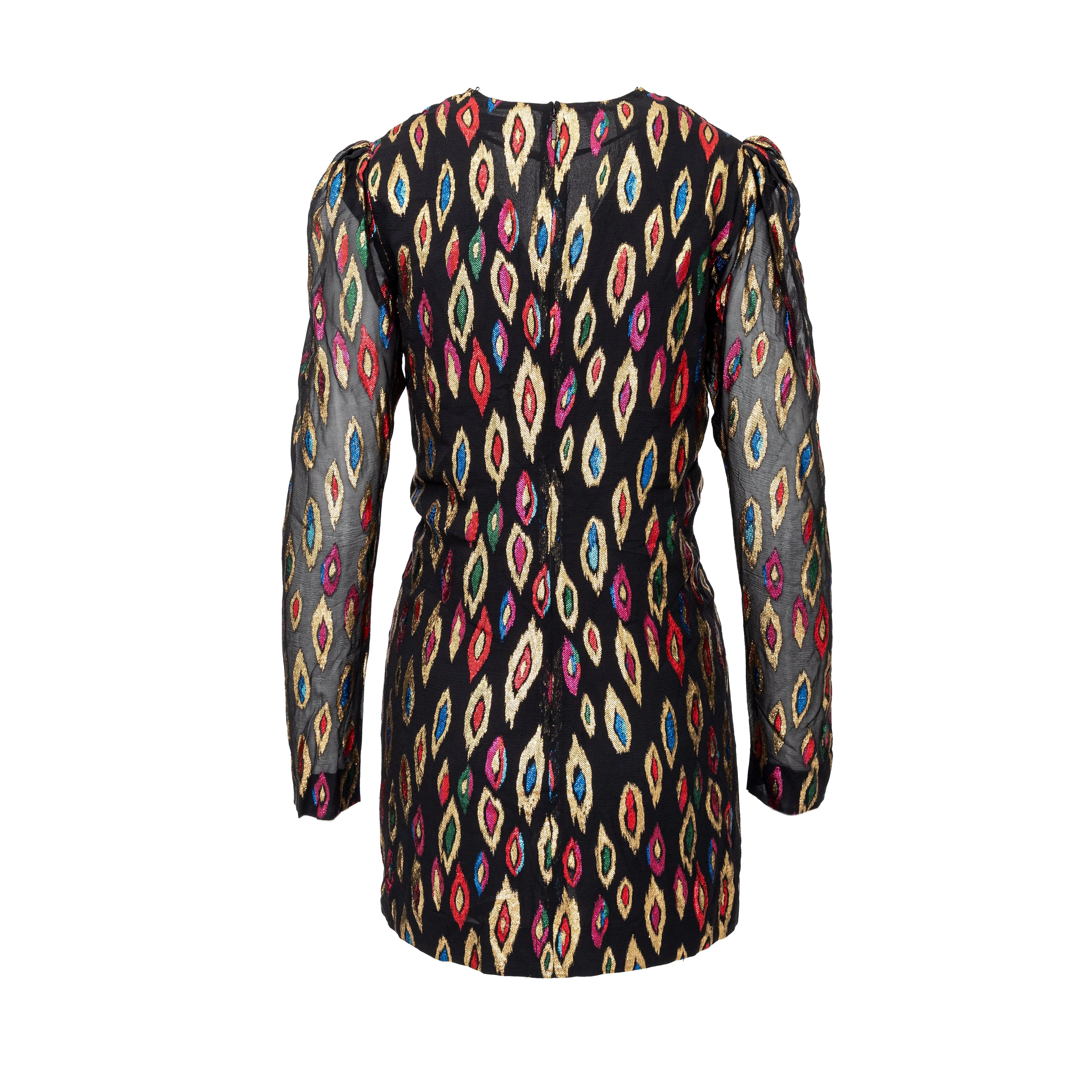Women's Saint Laurent Peacock Jacquard Cocktail Dress - '20s - Image 2