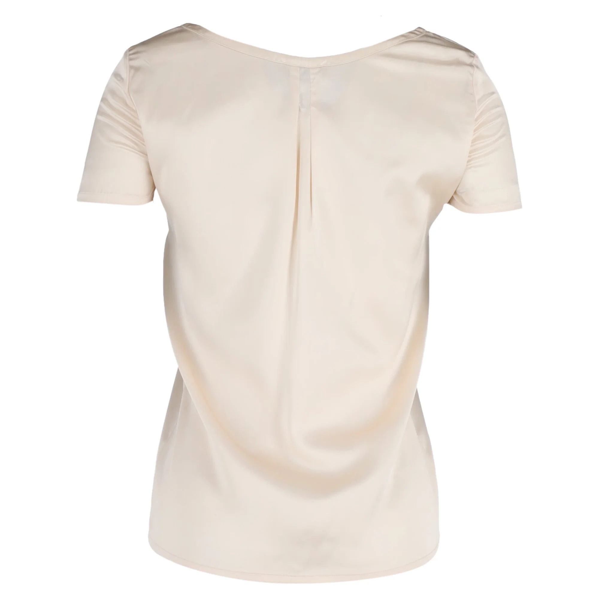 Women's Saint Laurent T-shirt in Cream Silk - Image 3