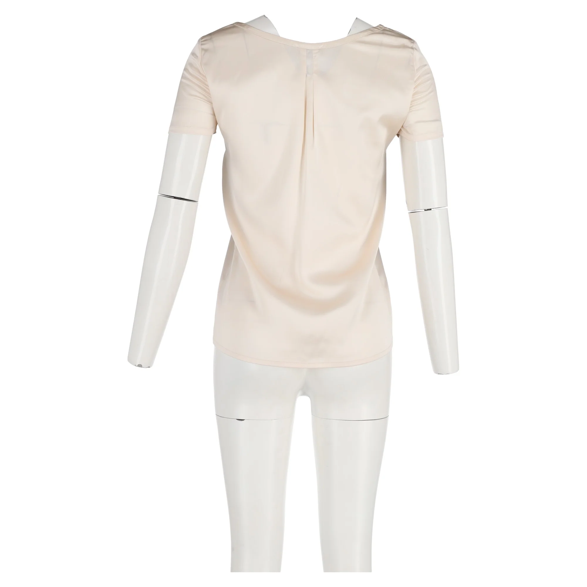 Women's Saint Laurent T-shirt in Cream Silk - Image 6