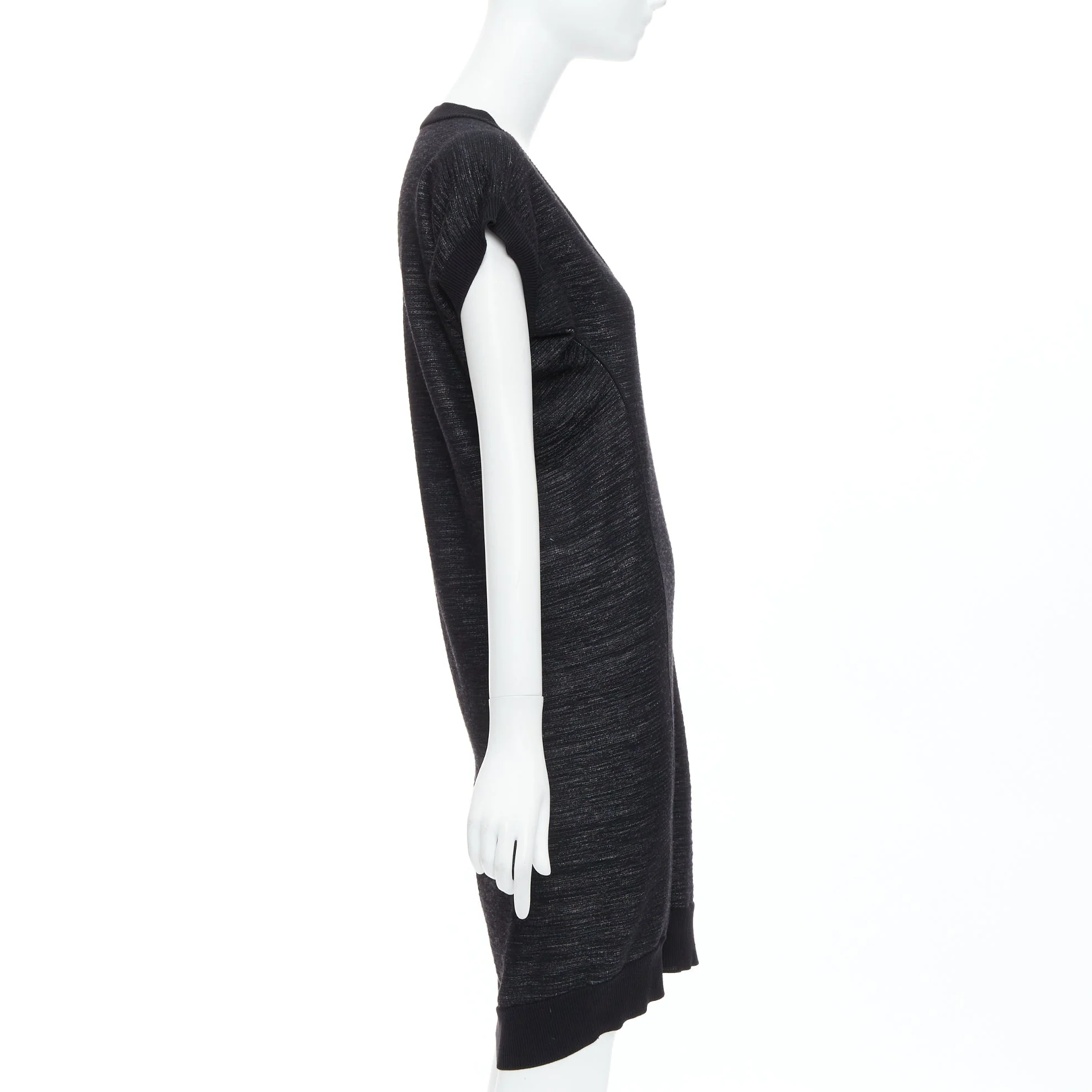 Women's Yves Saint Laurent superfine merino wool batwing dress - Image 10