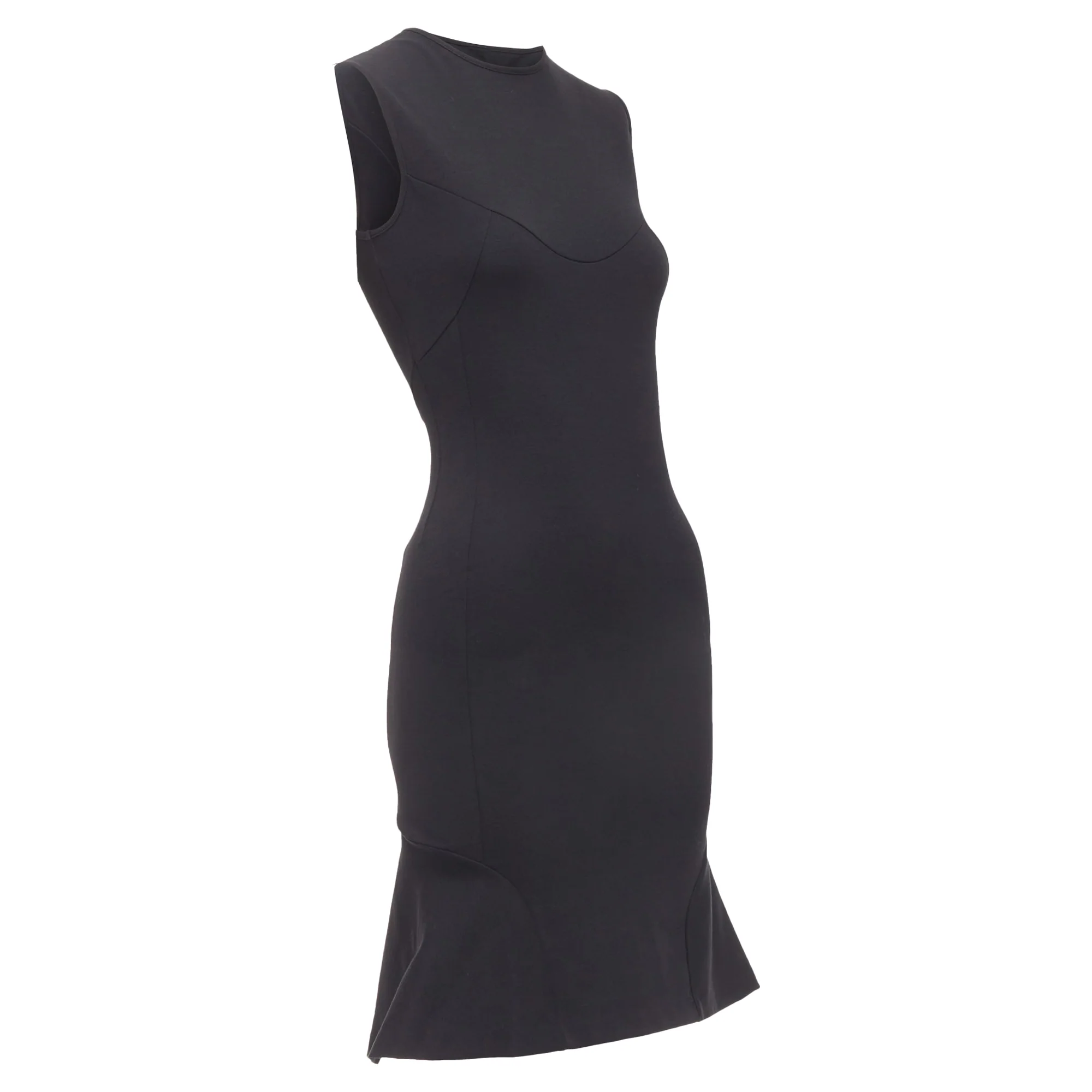 Women's Stella McCartney cotton blend kick flare hem fitted dress - Image 3