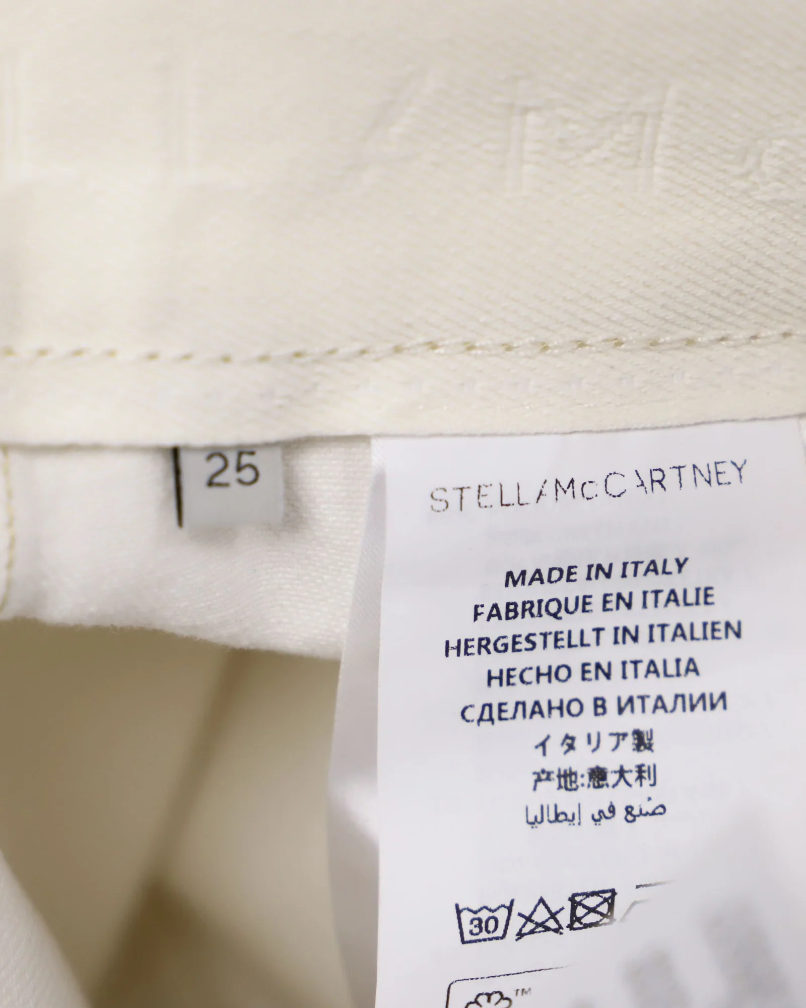 Women's Stella McCartney Denim Jeans in White Cotton - Image 5