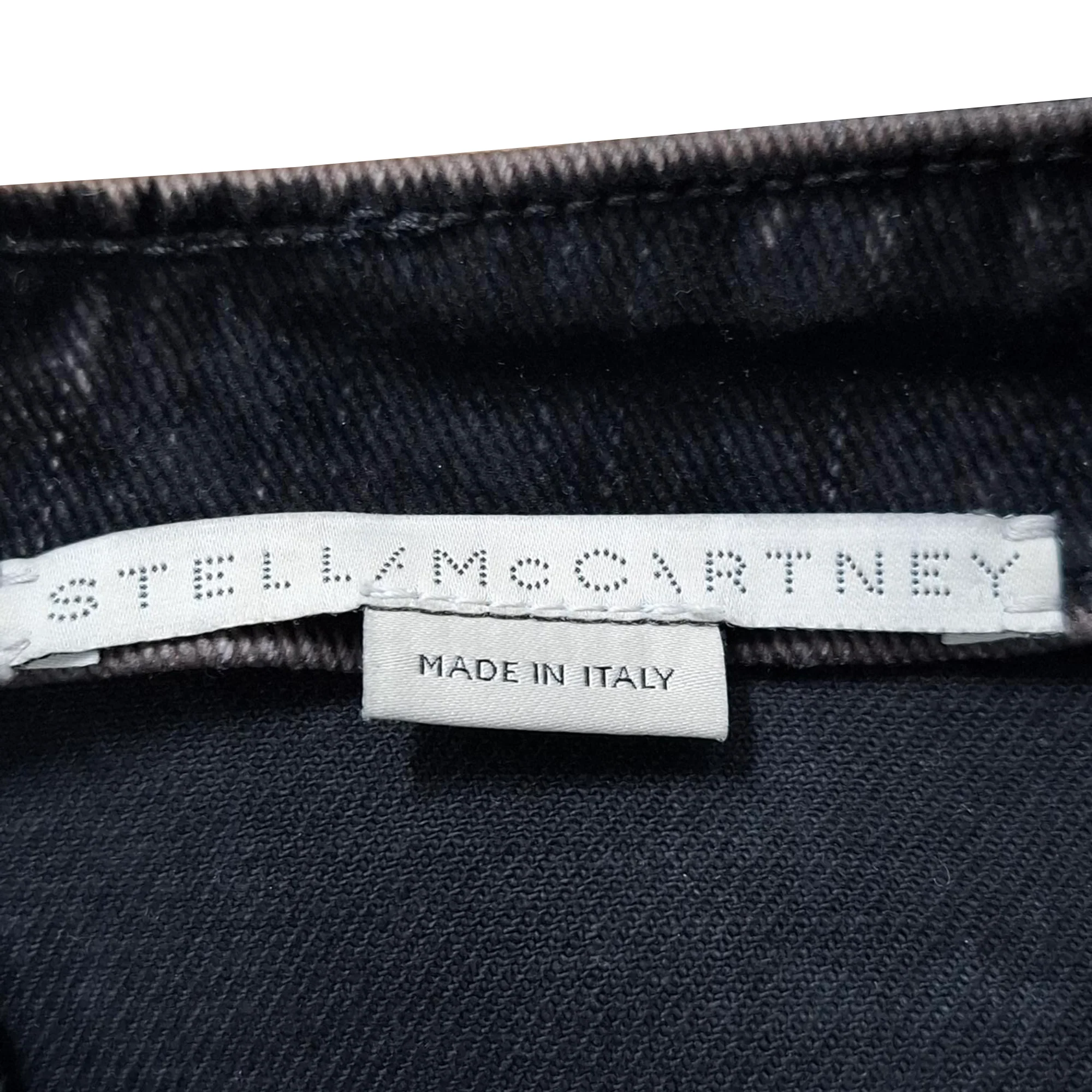 Women's Stella McCartney Flocked Velvet Blouse in Black Denim - Image 3