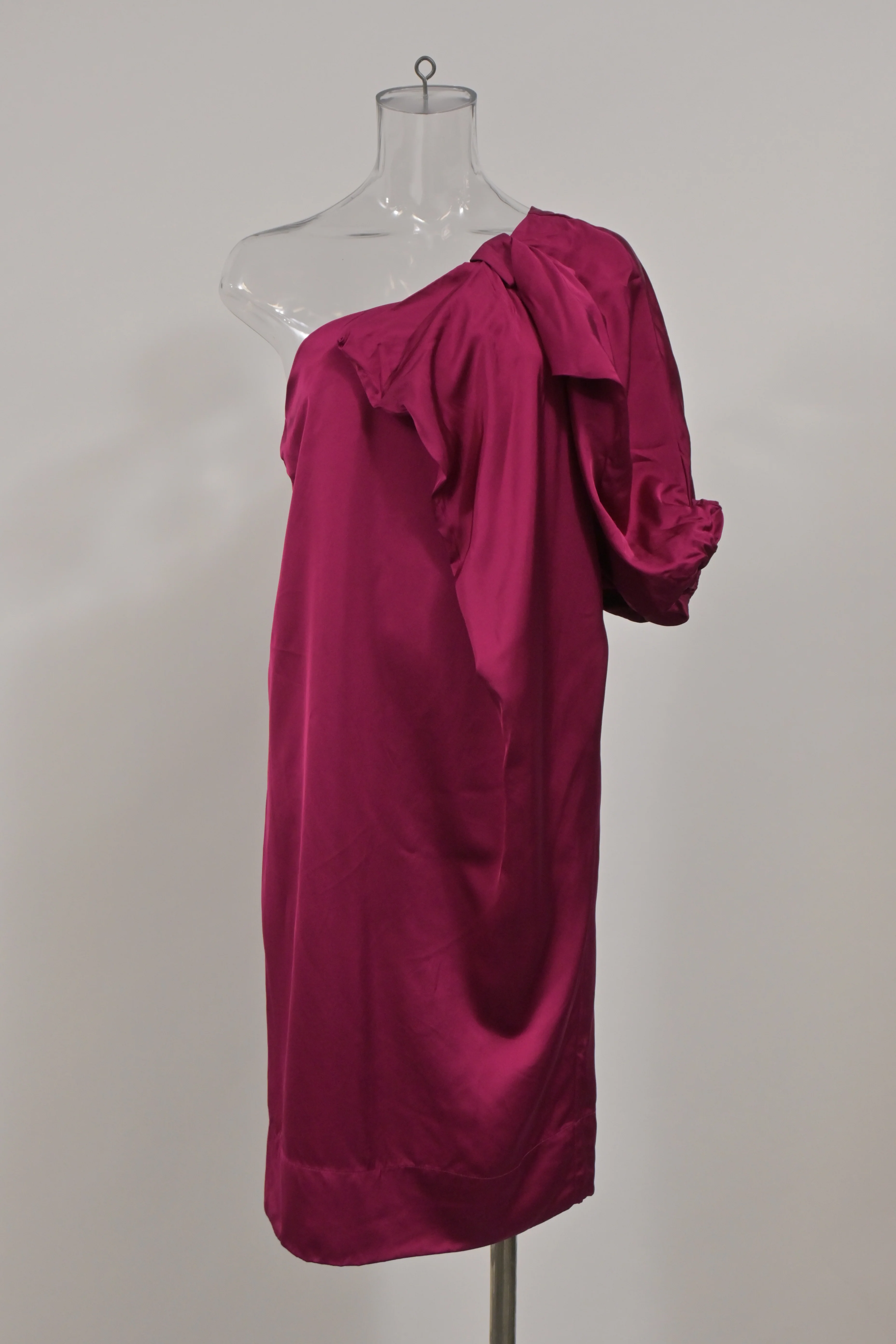 Women's Stella McCartney One Shoulder Dress in Pink Viscose - Image 6