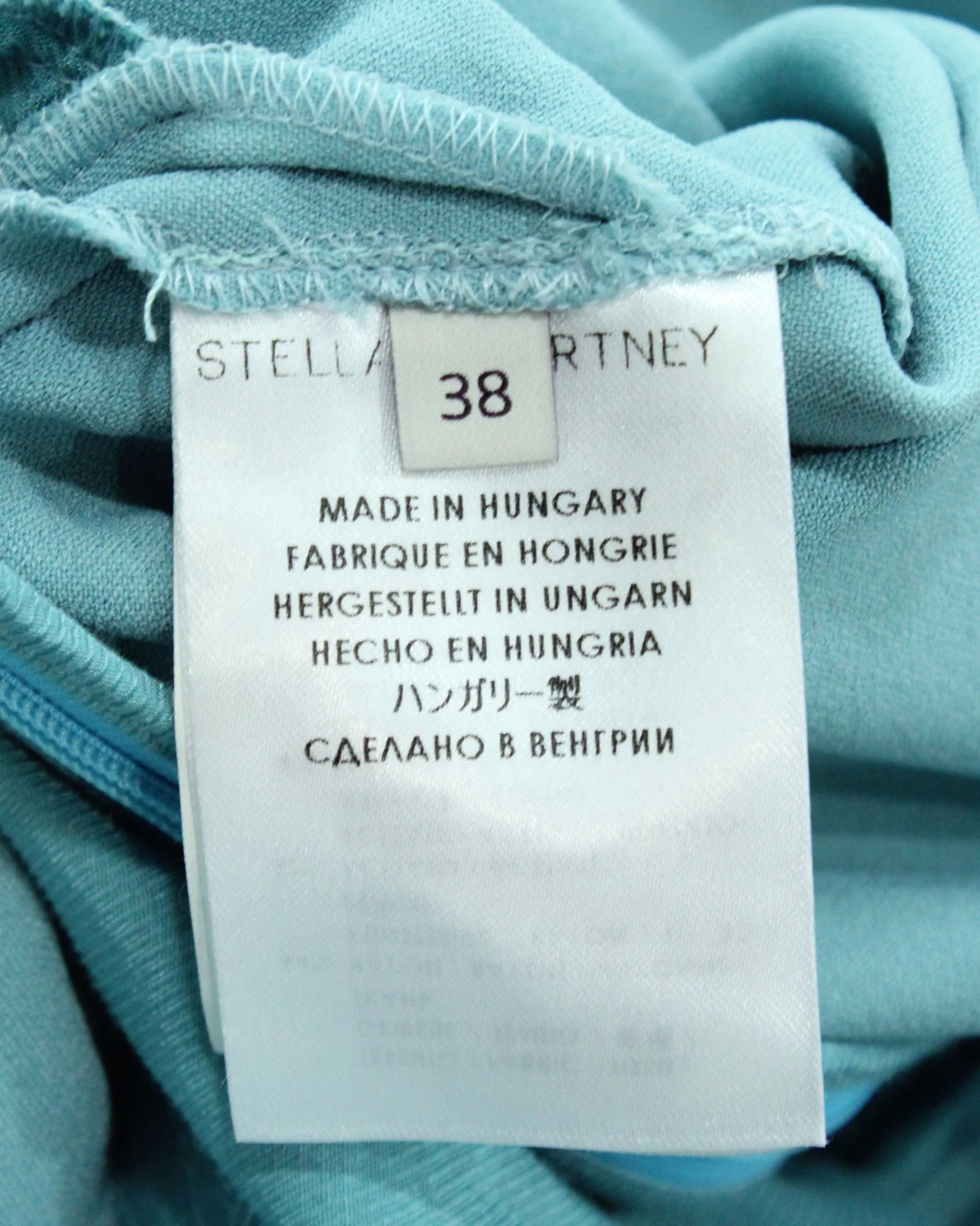 Women's Stella McCartney Open Back Midi Dress with Slit in Blue Rayon - Image 5