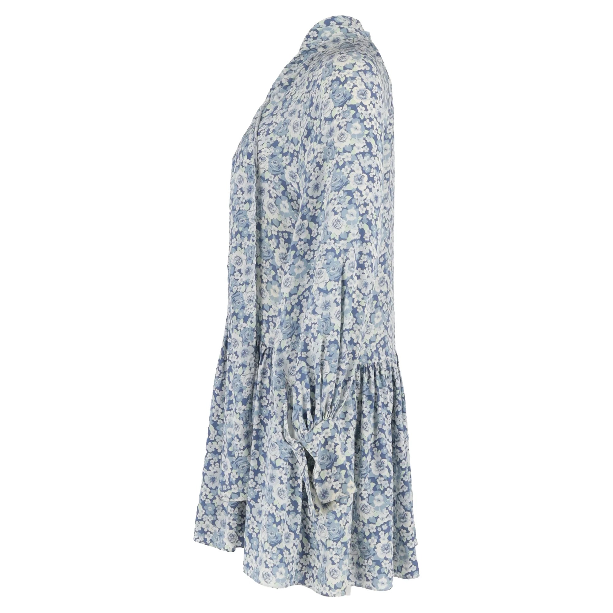 Women's Stella McCartney Tie Neck Dress in Floral Print Silk - Image 2
