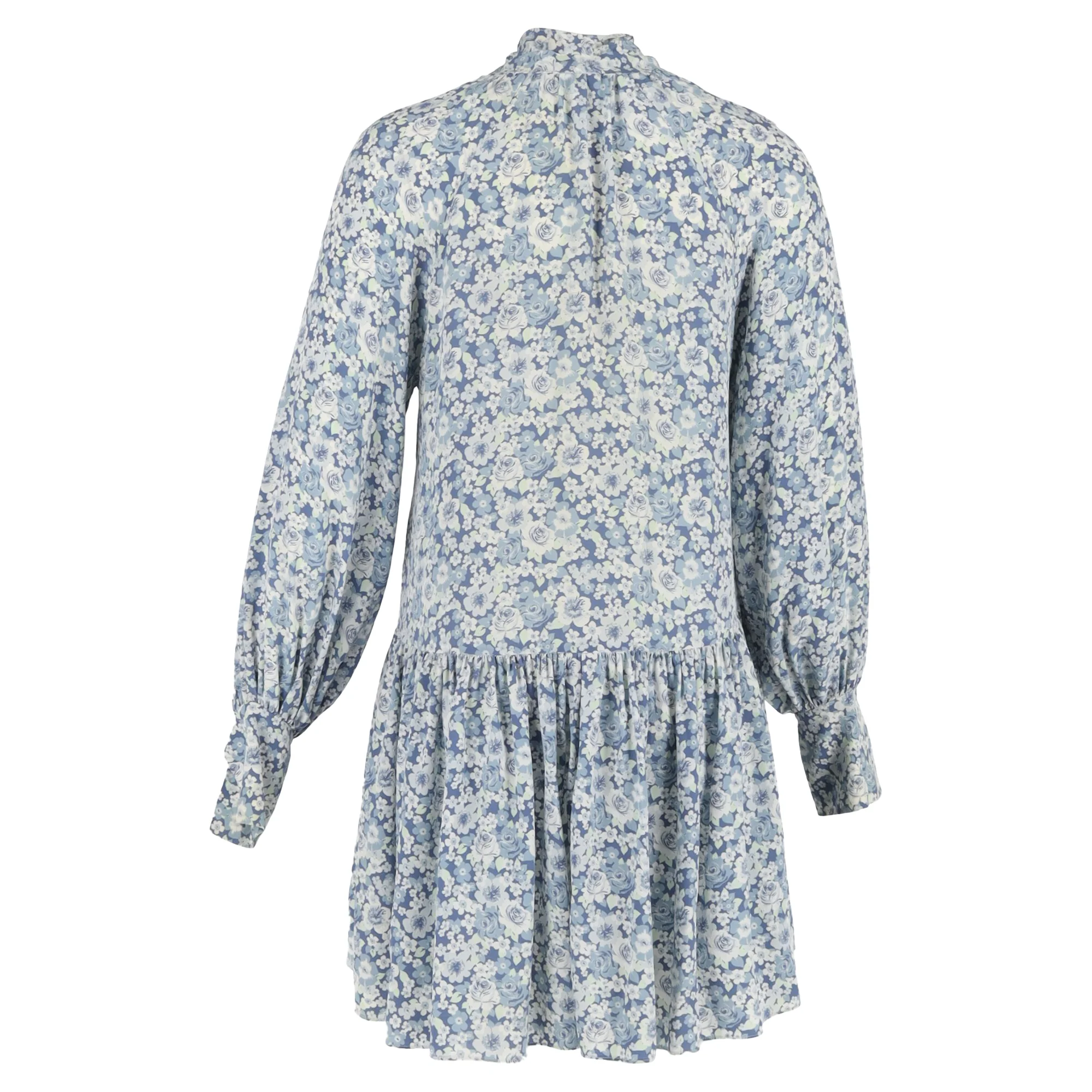Women's Stella McCartney Tie Neck Dress in Floral Print Silk - Image 3