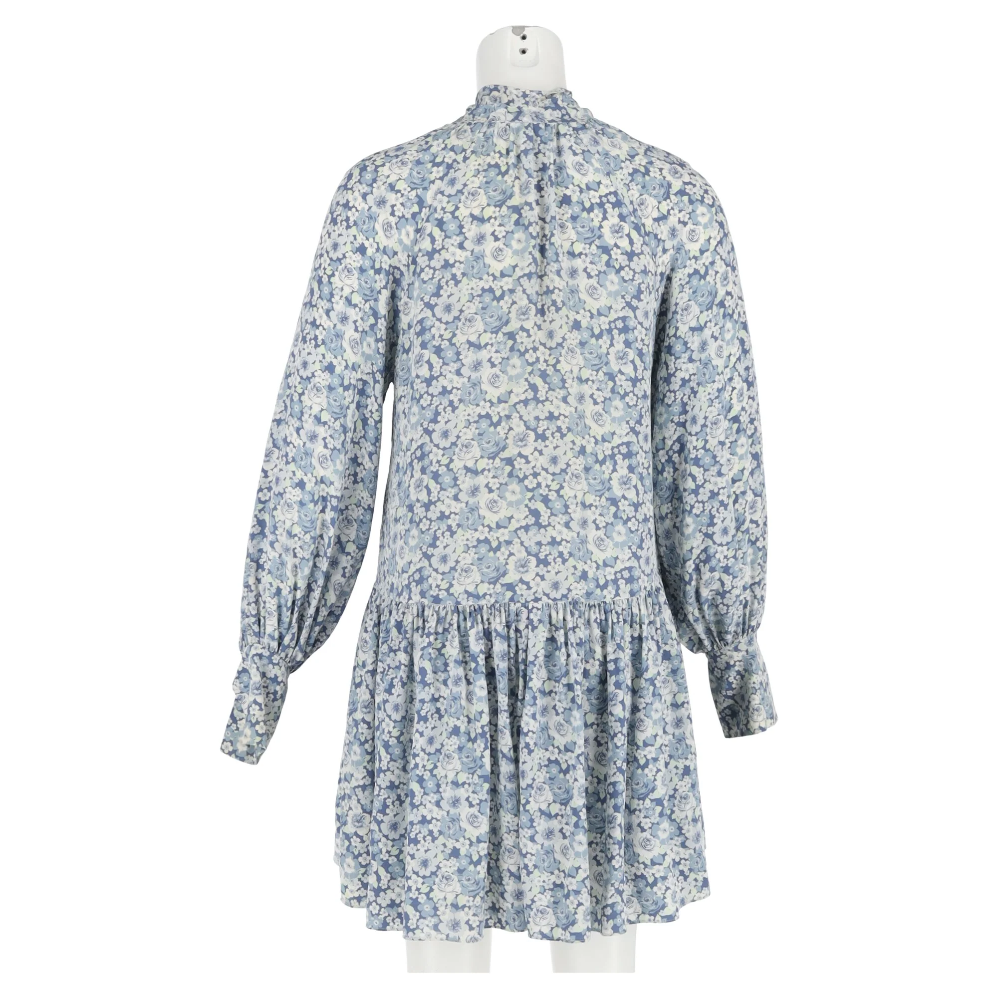 Women's Stella McCartney Tie Neck Dress in Floral Print Silk - Image 6