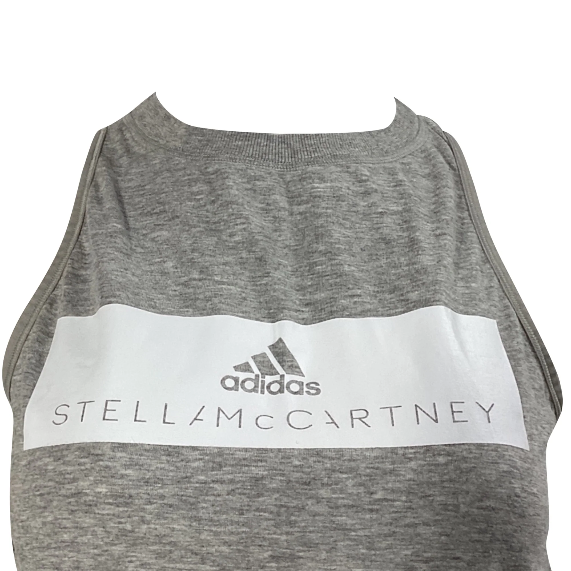 Women's Stella McCartney x Adidas Tank Top in Grey Cotton - Image 2