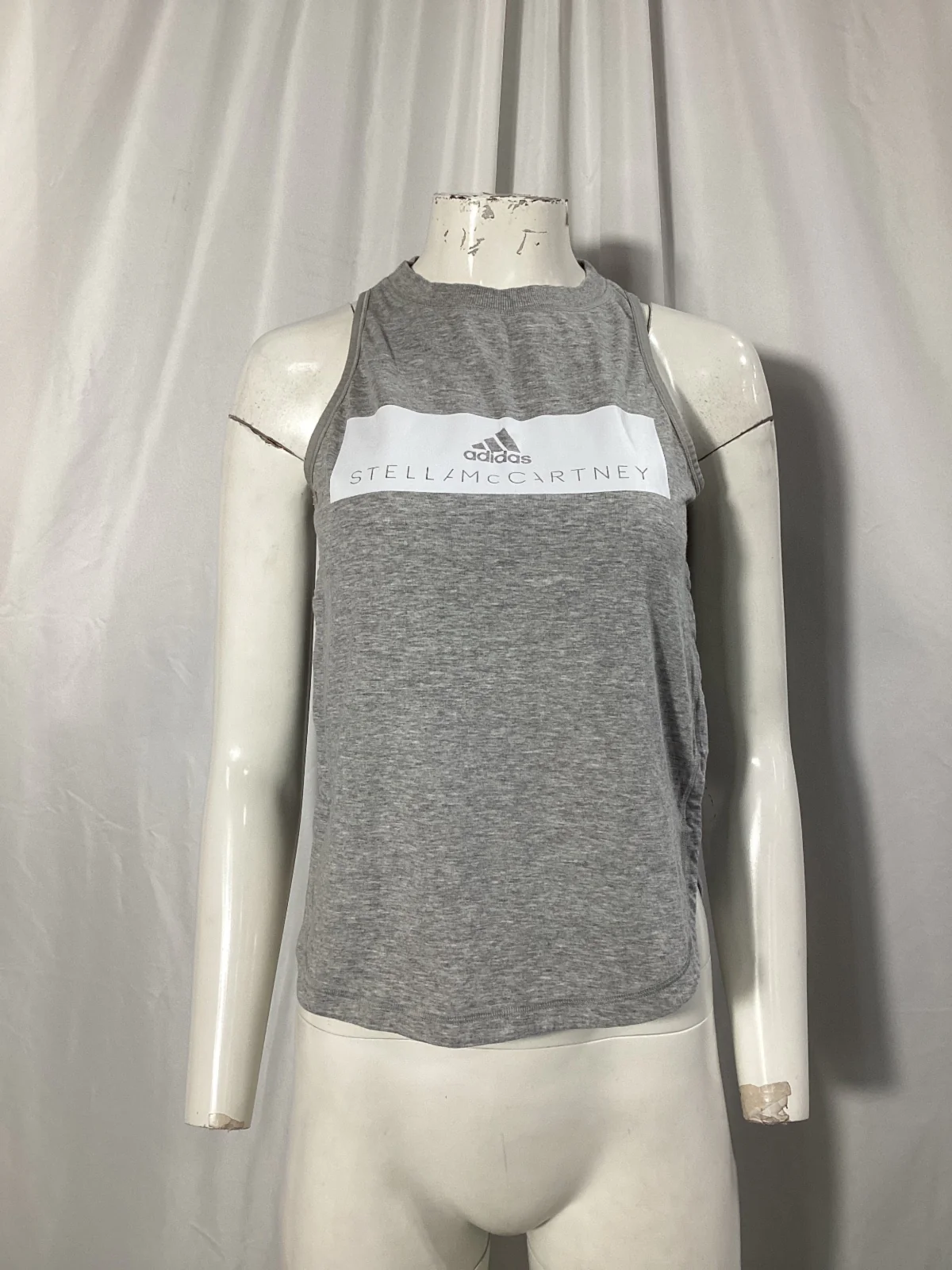 Women's Stella McCartney x Adidas Tank Top in Grey Cotton - Image 7