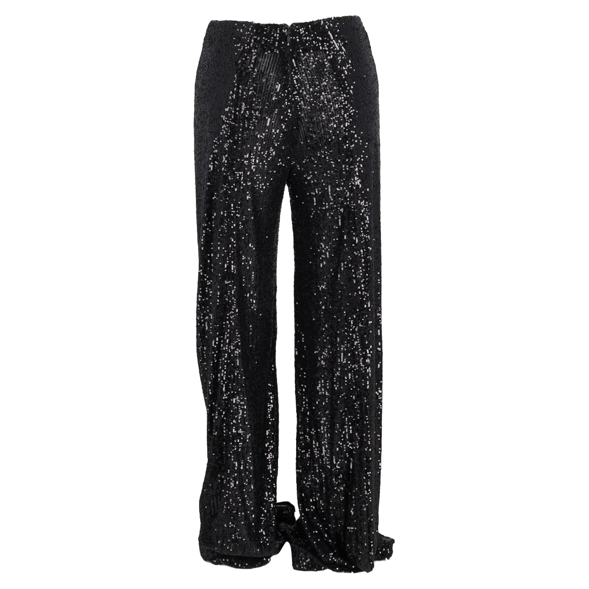Women's Tom Ford Sequinned Wide-leg Trousers In Black Polyester - Image 3