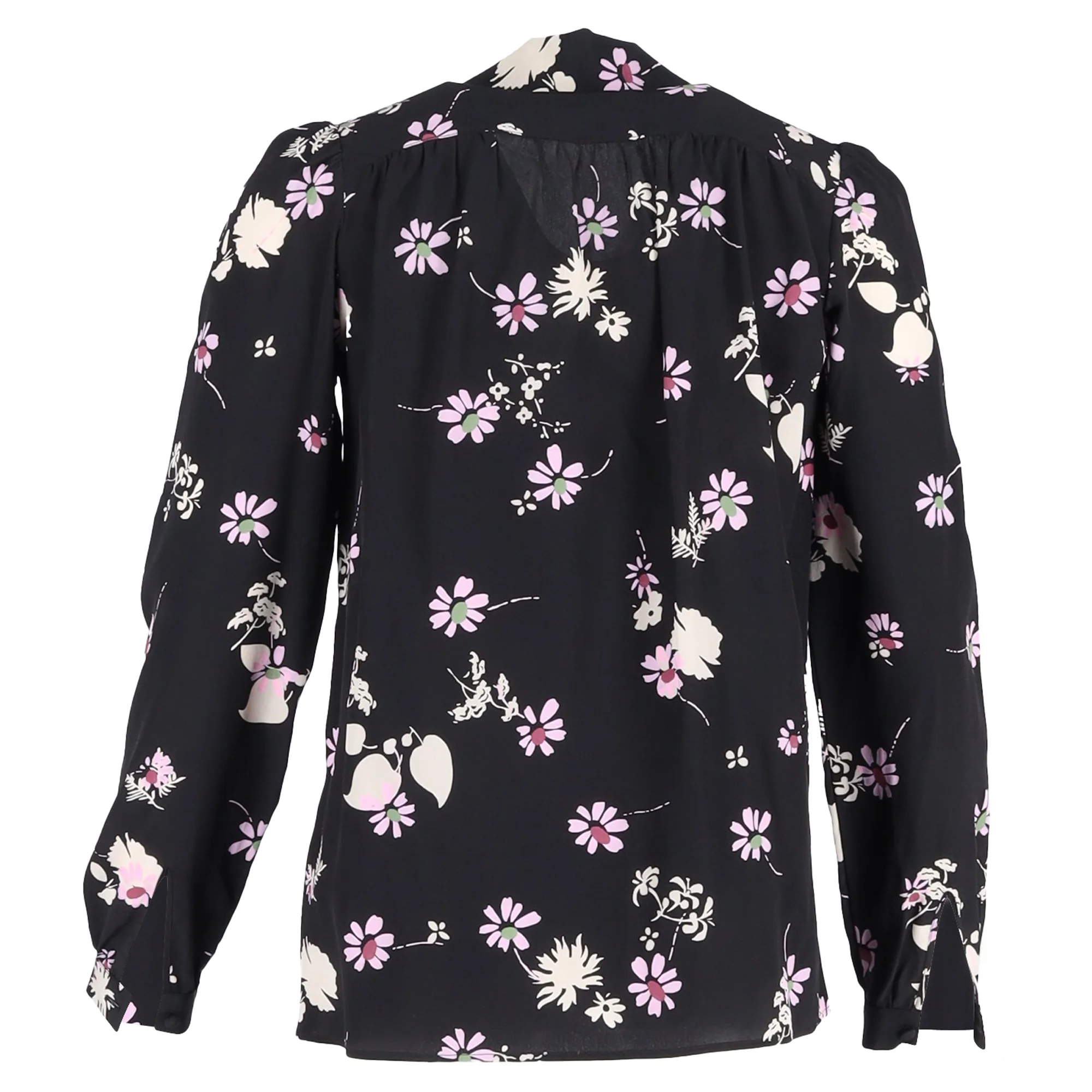 Women's Valentino Crepe de Chine Blouse in Floral Print Silk - Image 3