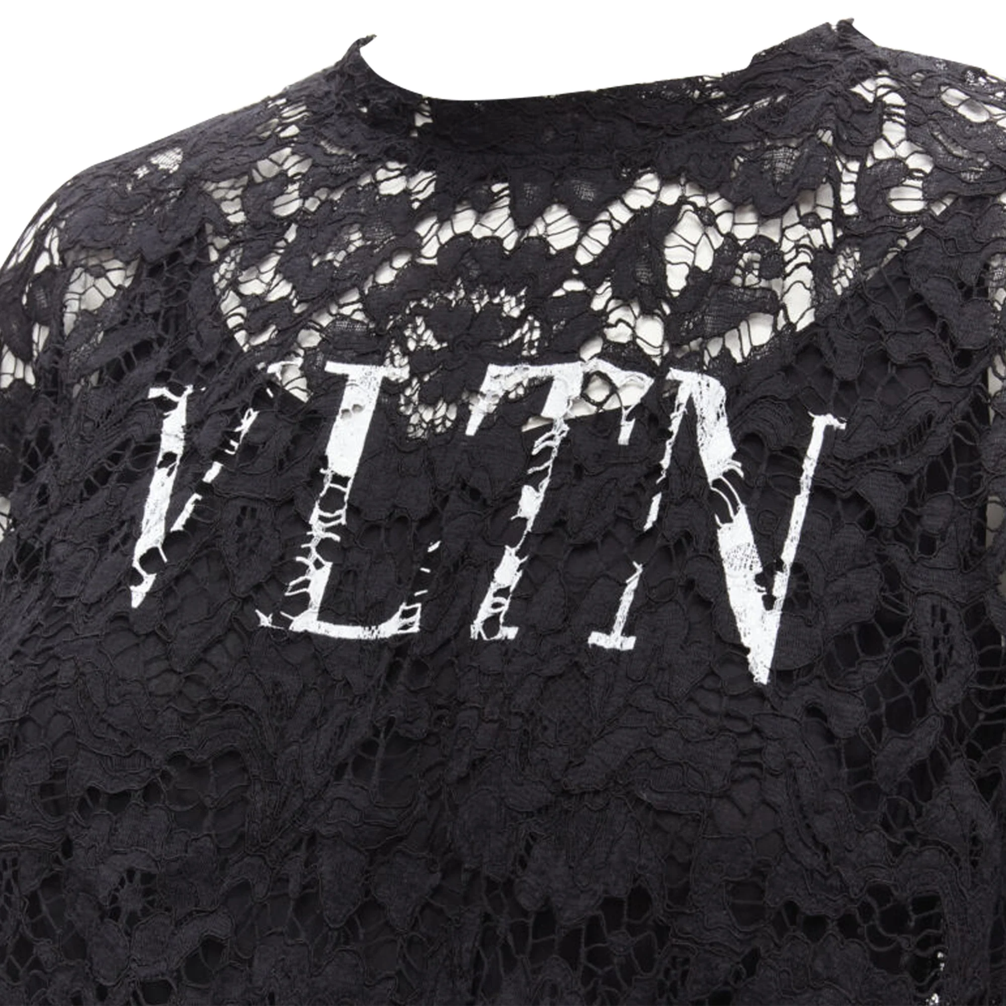 Women's Valentino Garavani VLTN logo lace floral lace romper - Image 2