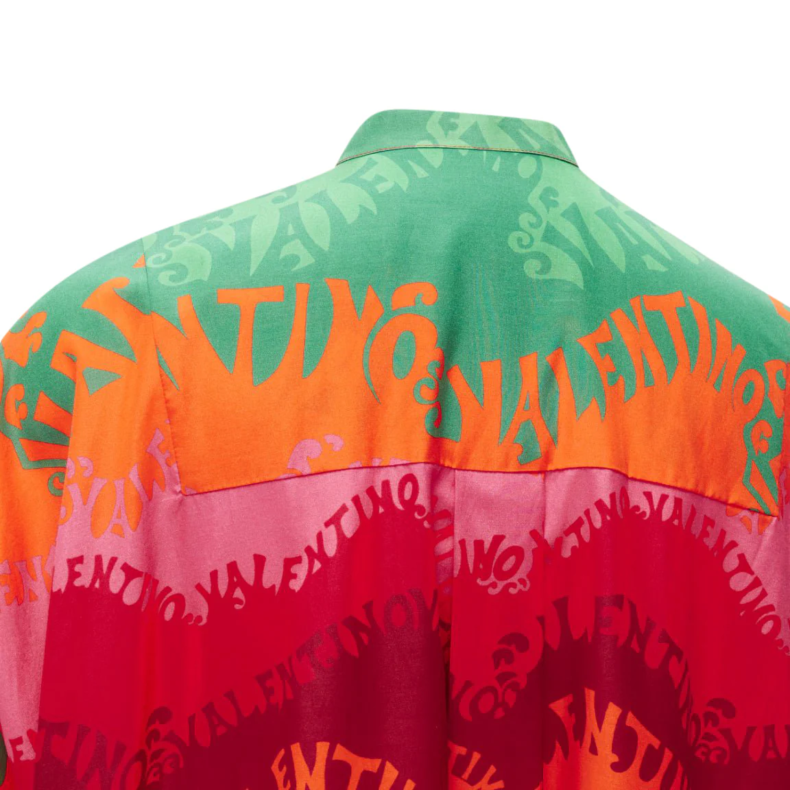Women's Valentino Garavani Waves rainbow logo print silk cotton kaftan dress - Image 2