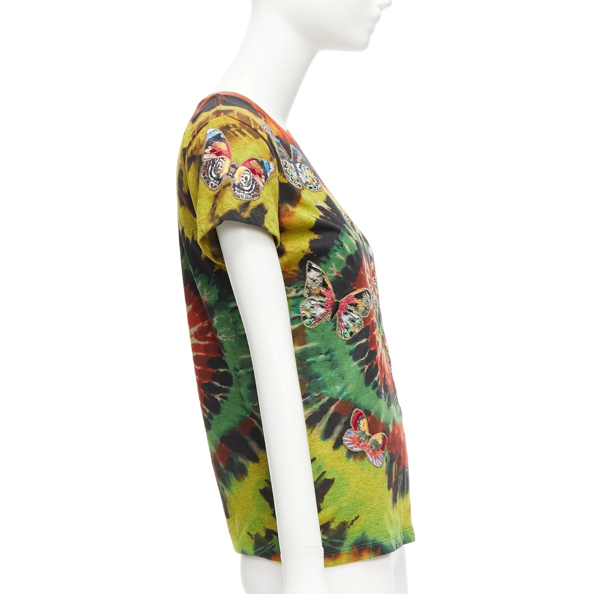 Women's Valentino Tie Dye Butterfly Embroidery Tshirt - Image 10