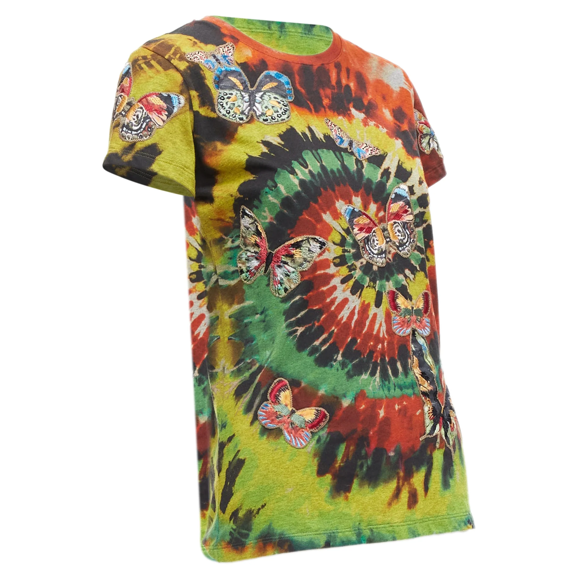 Women's Valentino Tie Dye Butterfly Embroidery Tshirt - Image 3