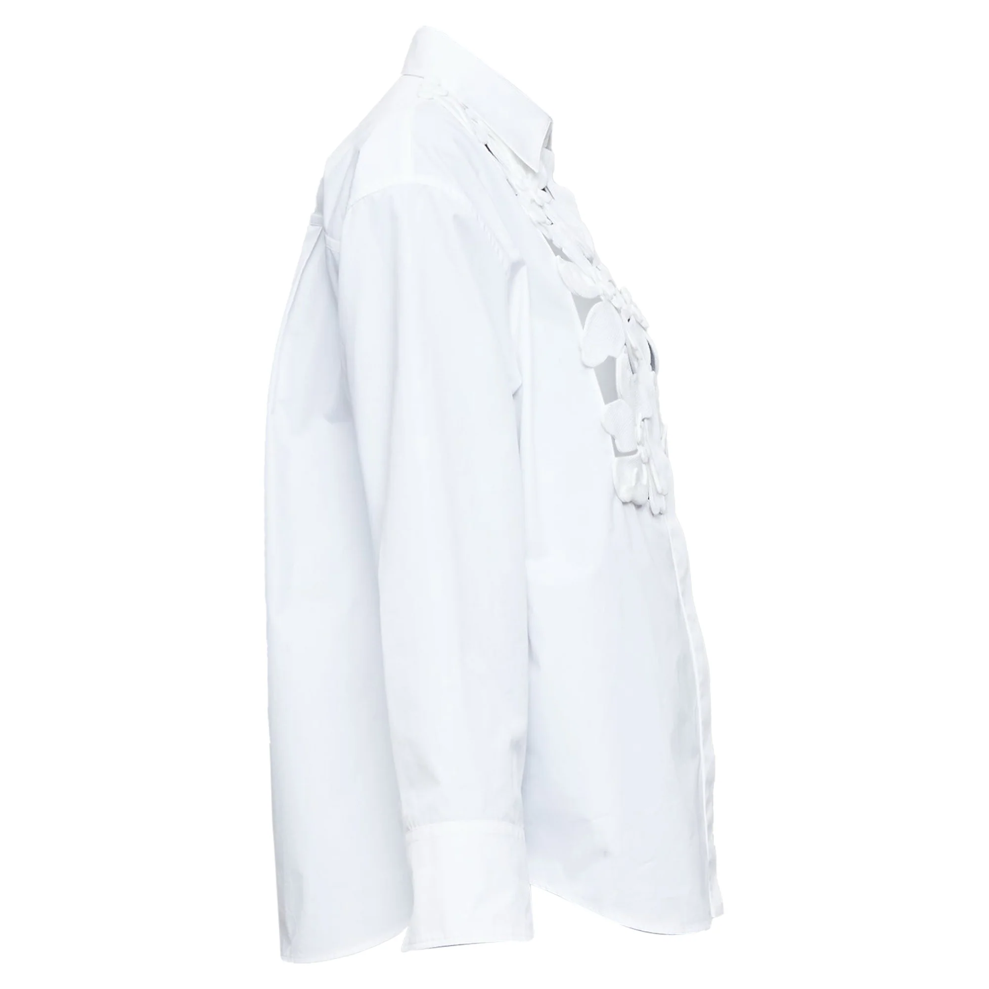 Women's Valentino white floral applique shirt - Image 4