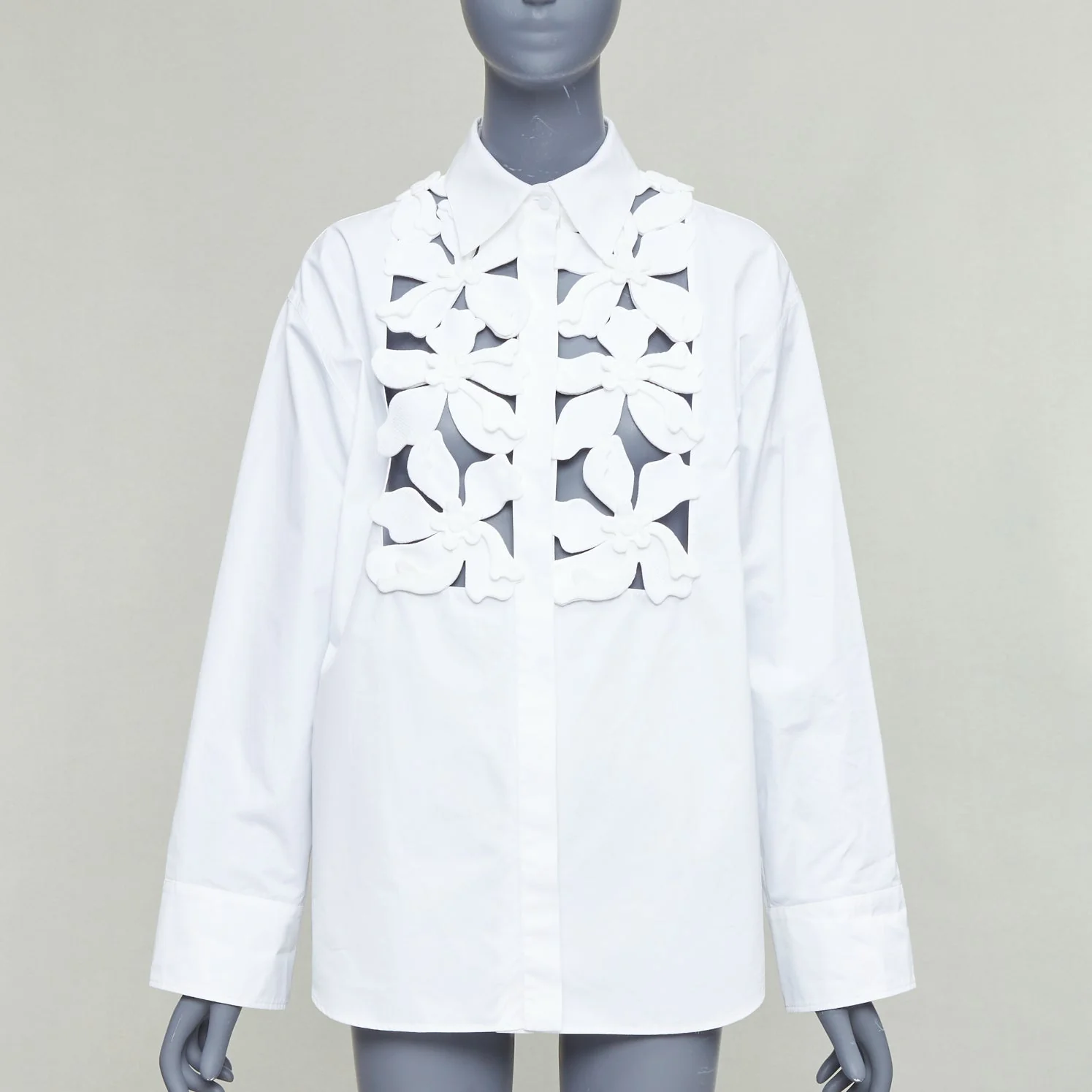 Women's Valentino white floral applique shirt - Image 7