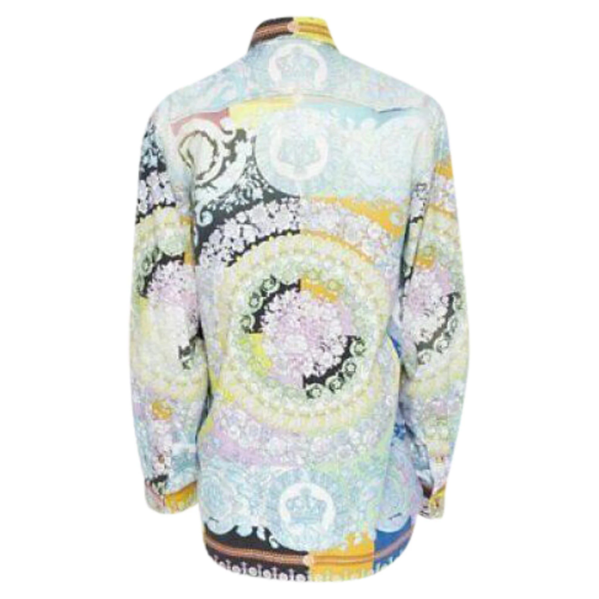 Men's Runway Versace Techno Baroque distressed Medusa oversized shirt - Image 4