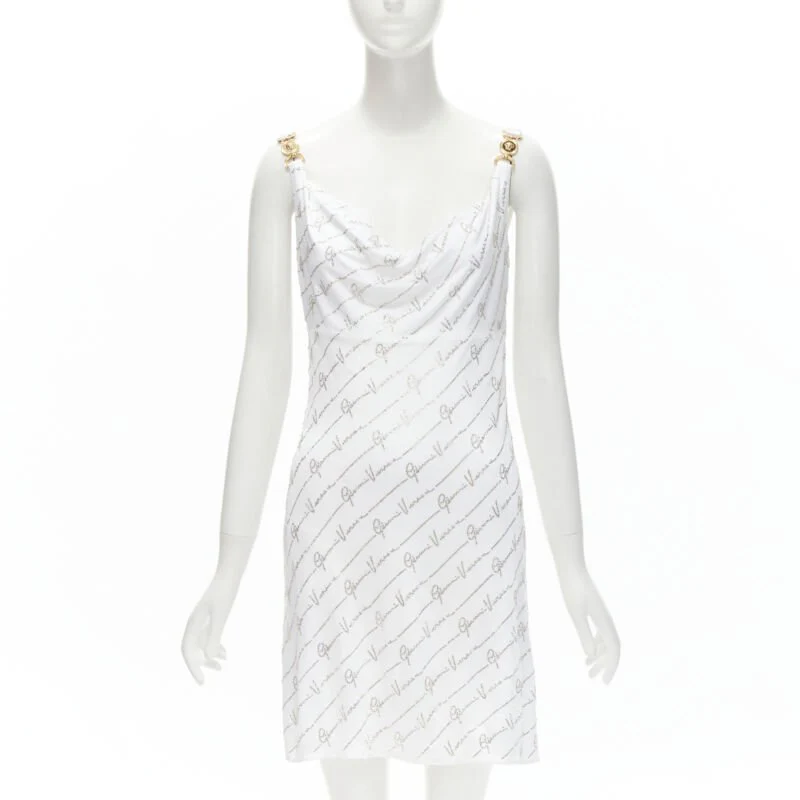 Women's Versace Gianni Signature silver crystal dress - Image 9