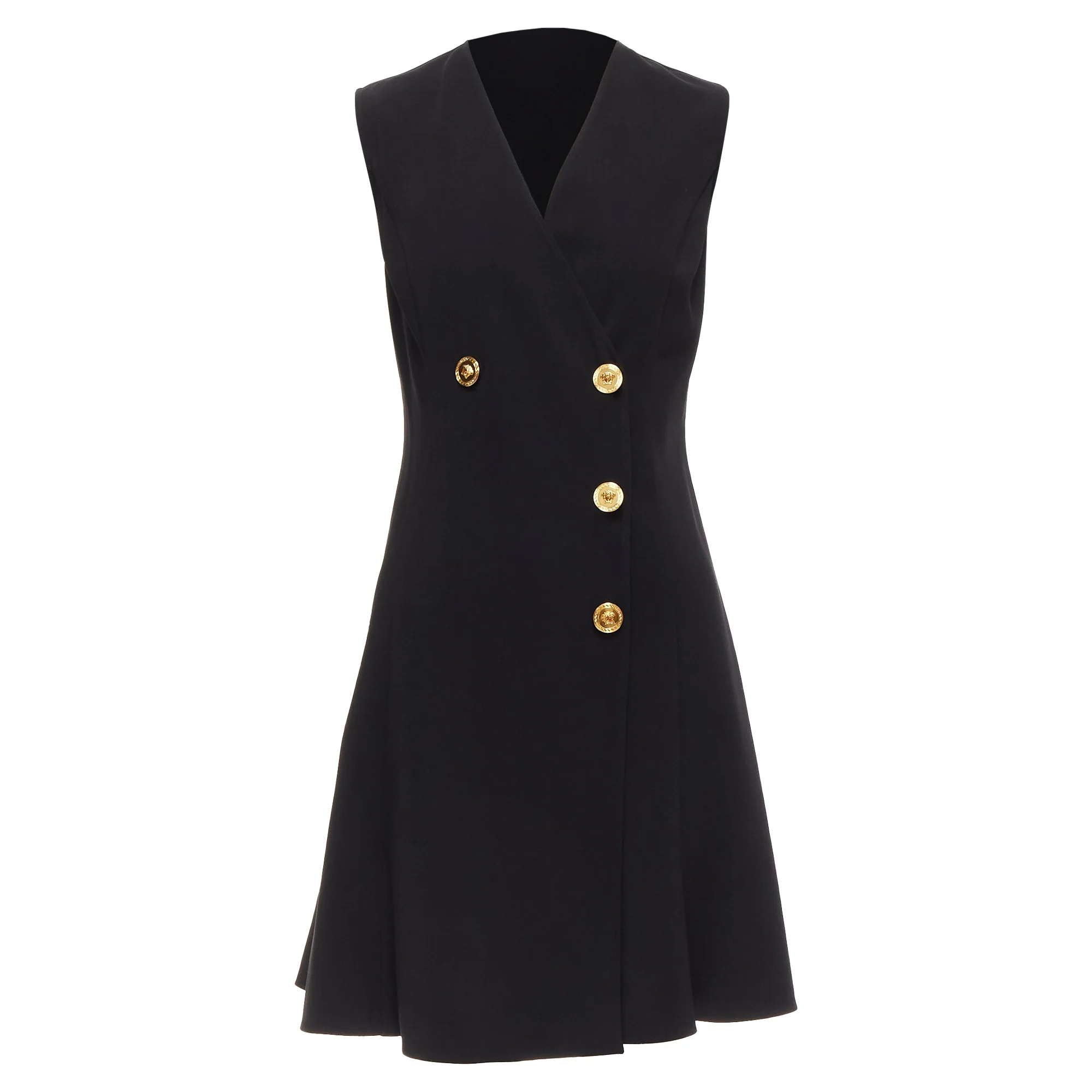 Women's Versace Medusa Buttons Barocco Double Breasted Dress