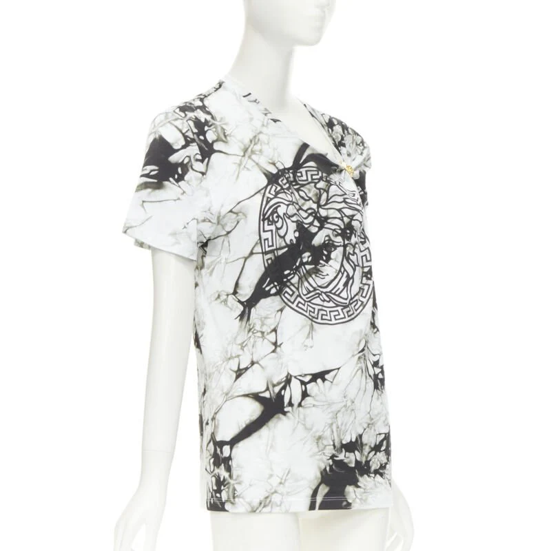 Women's Versace Medusa ring marble tie dye t-shirt - Image 10