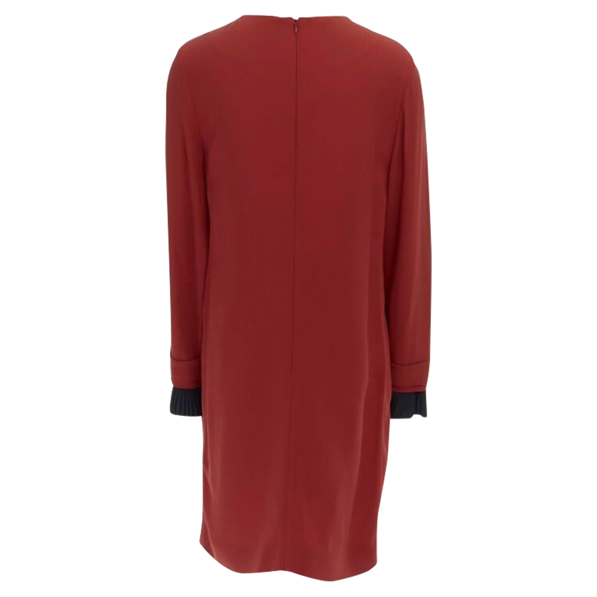 Women's Victoria Beckham crepe pleated cuff long sleeves dress - Image 5